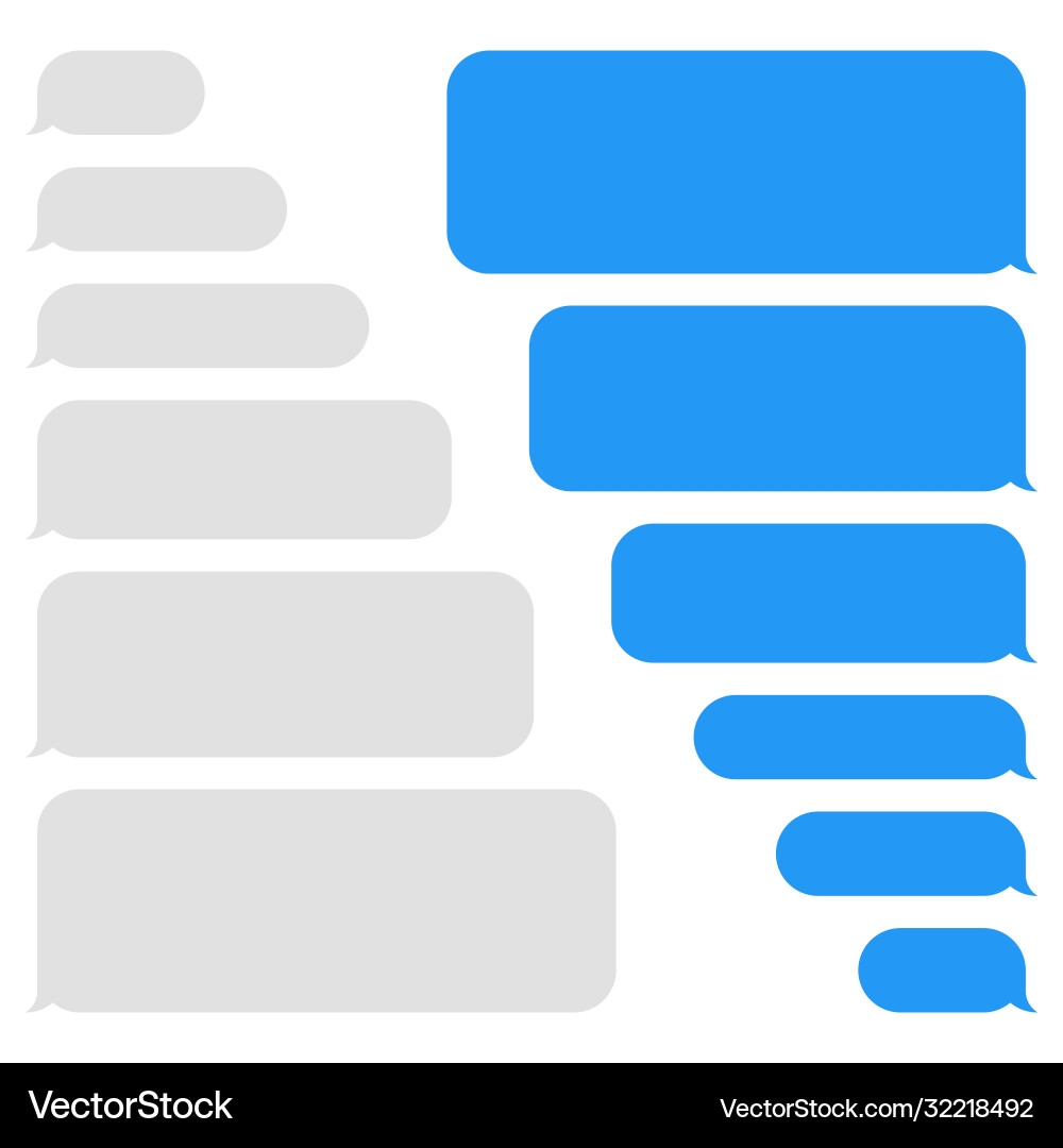 Chat Message Bubbles Speech Bubbles Royalty Free Vector VectorStock Chat Message Bubbles Speech Bubbles Royalty Free Vector VectorStock