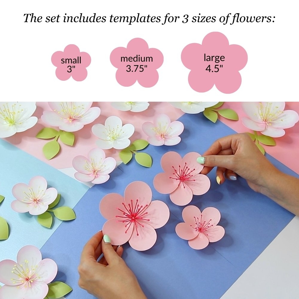 Cherry Blossom Paper Flower Templates FancyBloom