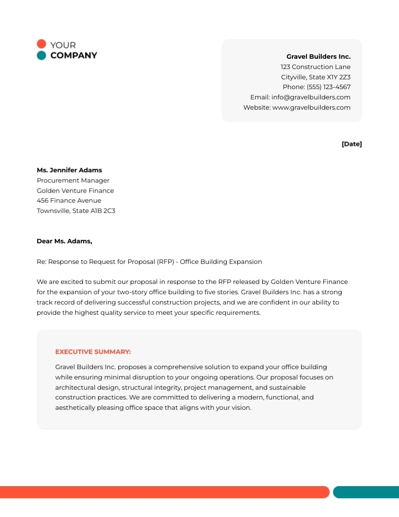 Construction Project RFP Response Template Visme Construction Project RFP Response Template Visme