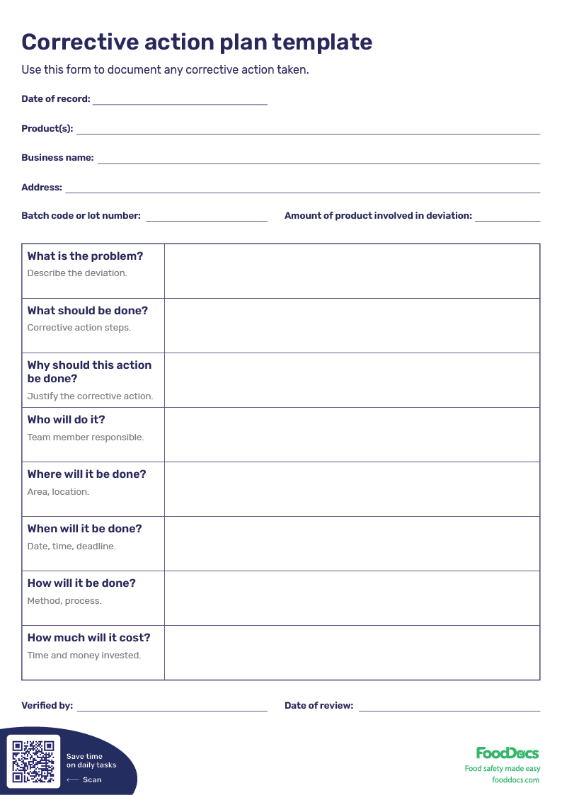 Corrective Action Plan Template Free Download Corrective Action Plan Template Free Download