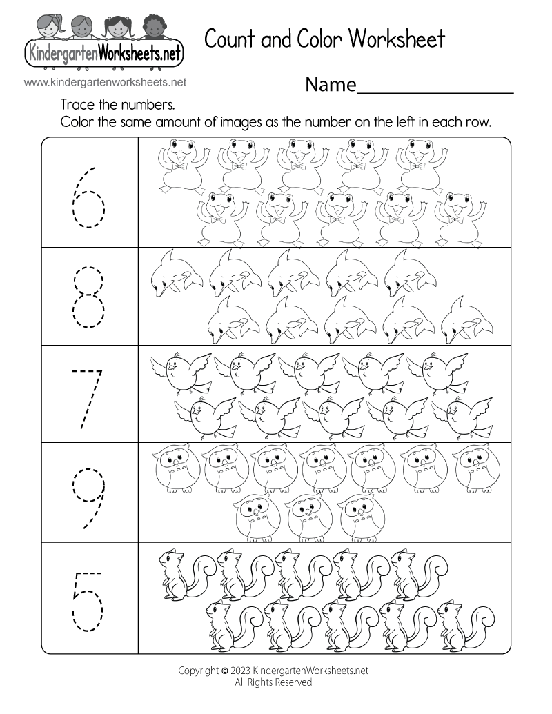kindergarten math sheets for counting