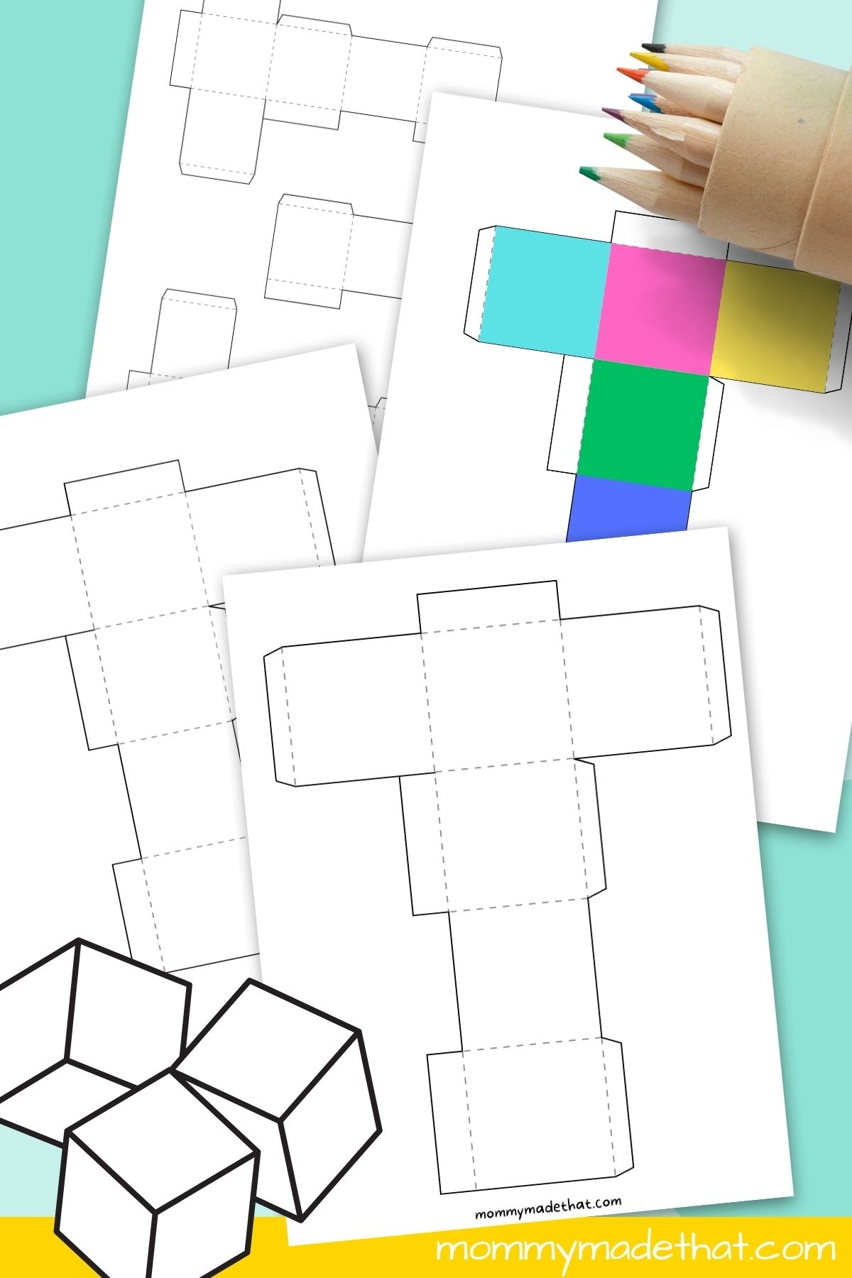 Cube Template Free Printables Cube Template Free Printables