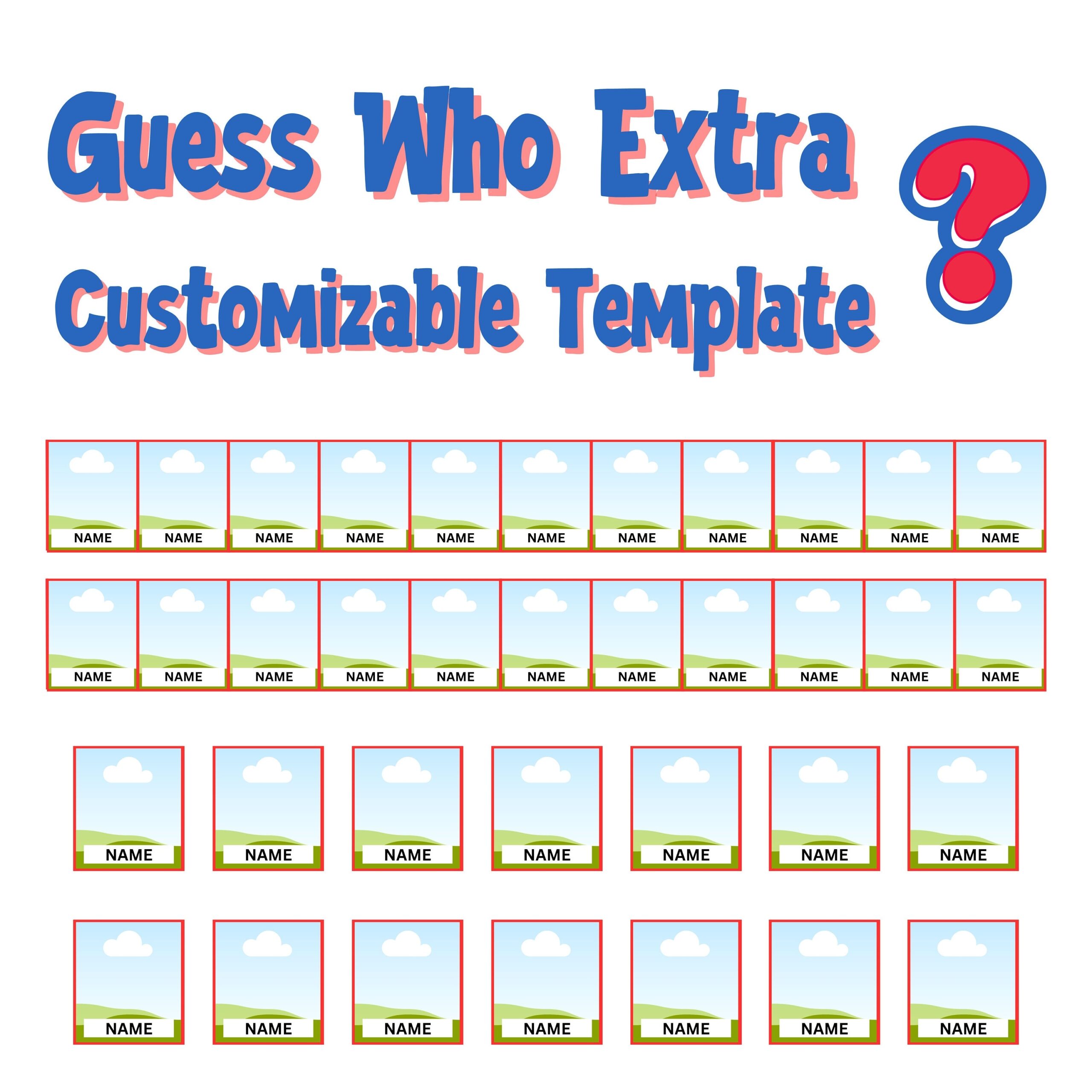 Custom Guess Who Template Electronic 2008 Guess Who Game Printable Guess Who Game DIY Guess Who Edit On Canva Etsy