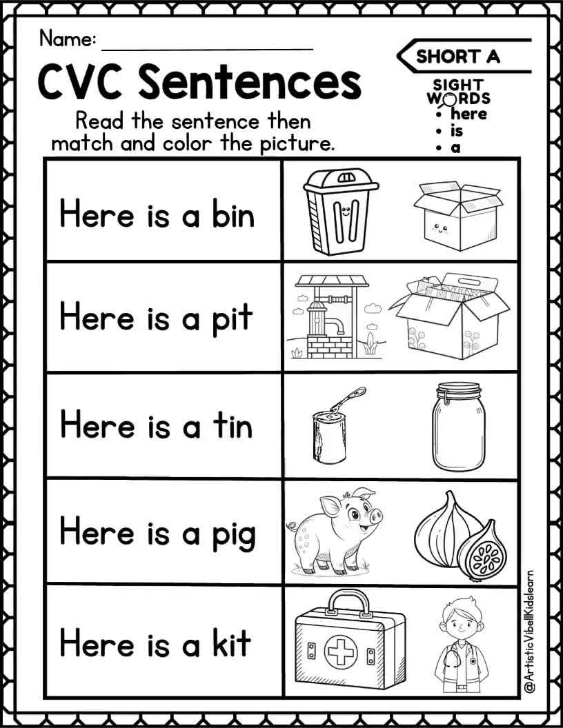 Cvc Word Fluency Worksheets 1st Grade Sentences Cvc Reading Printable Instant Download Kindergarten Teacher Resources Digital Download Etsy Cvc Word Fluency Worksheets 1st Grade Sentences Cvc Reading Printable Instant Download Kindergarten Teacher Resources Digital Download Etsy