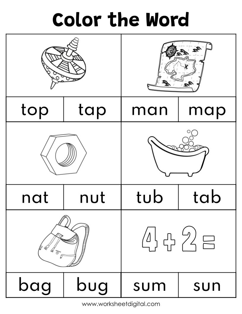 CVC Words Say And Write The CVC Words Phonics Worksheets Kindergarten Made By Teachers