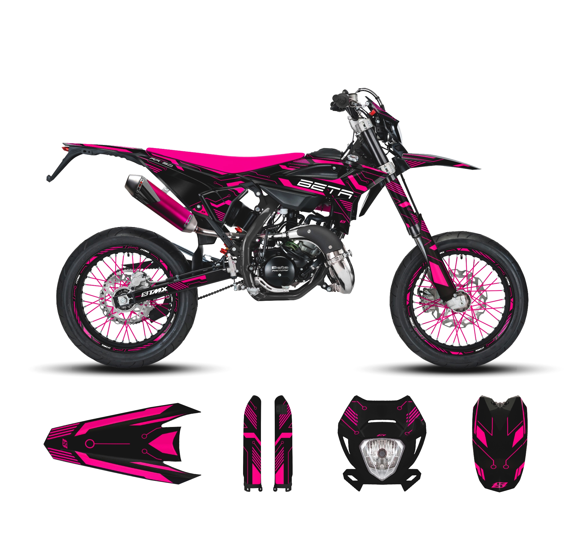 Cyber Series Graphics Kit For Beta RR 50 2T And 125 LC 4T TMX Graphics
