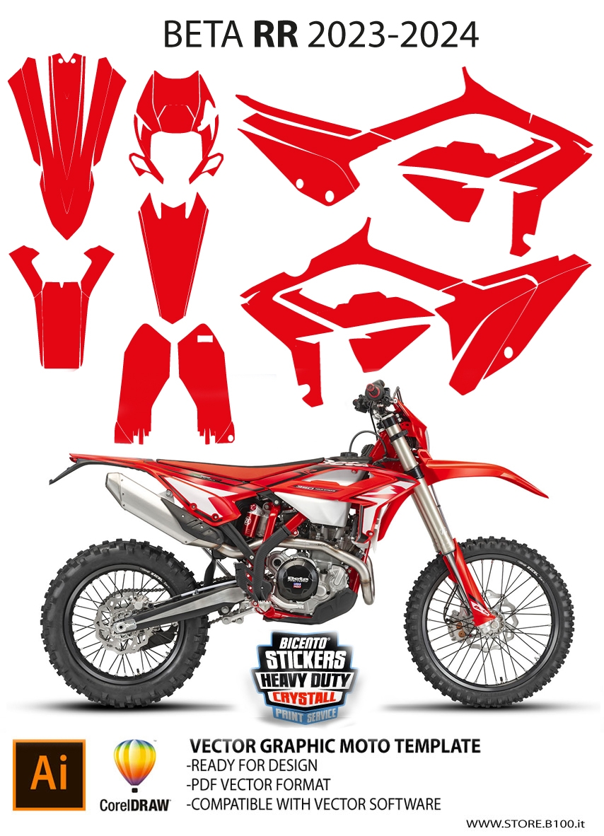 Dima Moto Beta RR 2023 2024 Vector Template BETA Graphics Template B100 it Store Grafica Personalizzazione E Stampa Digitale