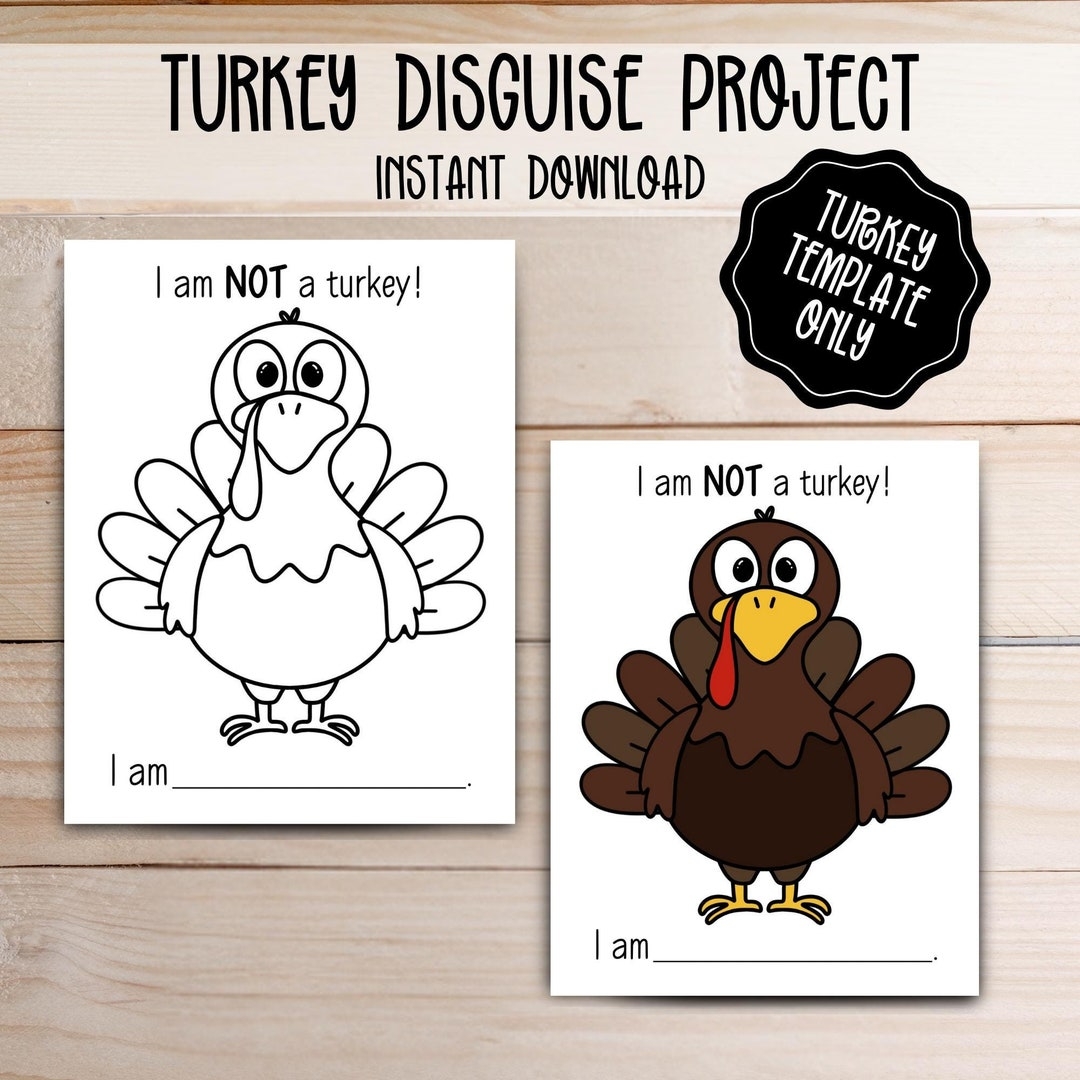 Disguise A Turkey Printable Thanksgiving School Activity digital Download Etsy