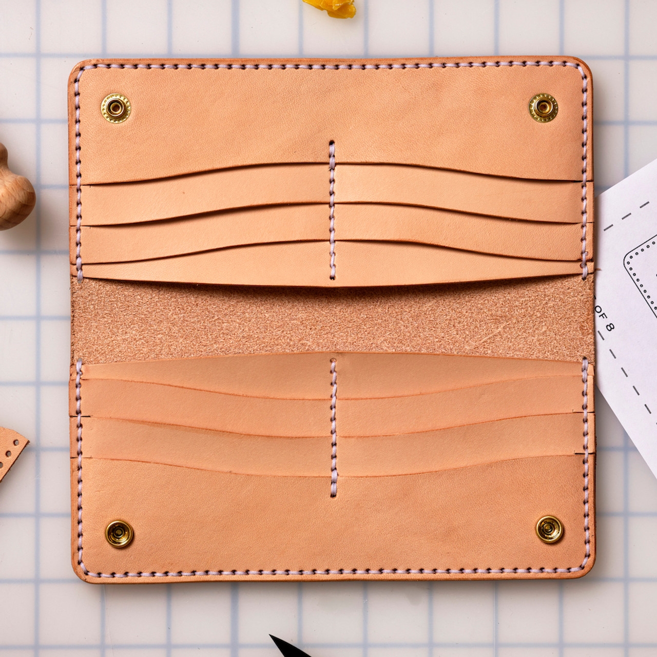 DIY Corter Long Wallet Leather Kit Buckleguy DIY Corter Long Wallet Leather Kit Buckleguy