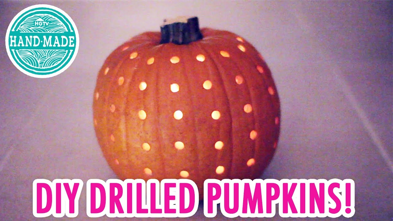 DIY Decorative Drilled Pumpkins HGTV Handmade YouTube
