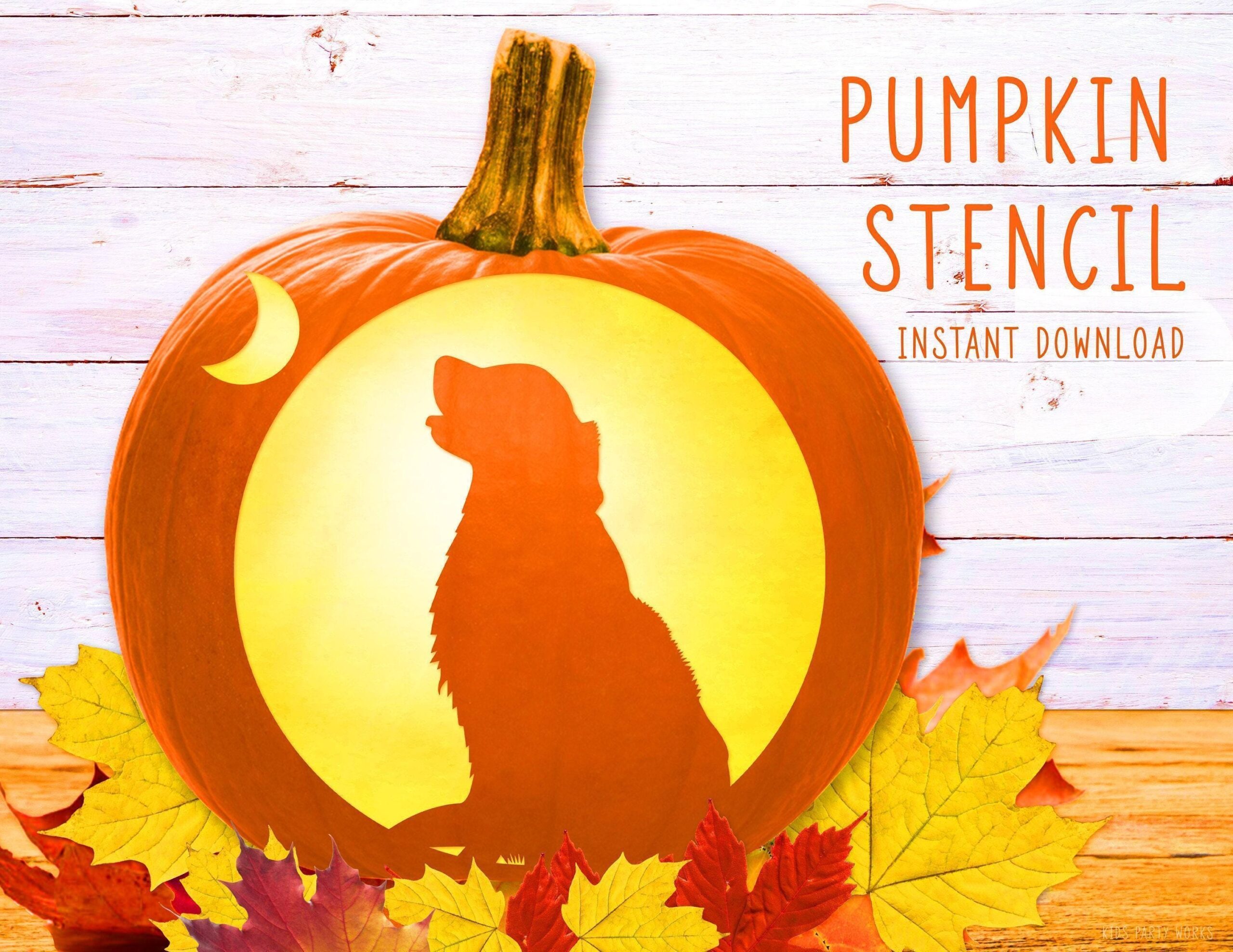 Dog Pumpkin Stencil Golden Retriever Printable Jack O Lantern Pumpkin Carving Template Halloween Dog And Moon Instant Download Etsy Israel