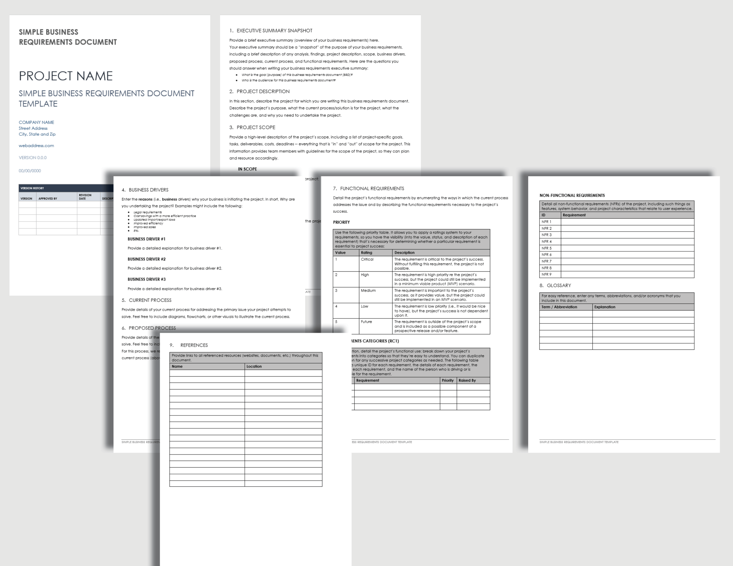 Download Free BRD Templates Smartsheet