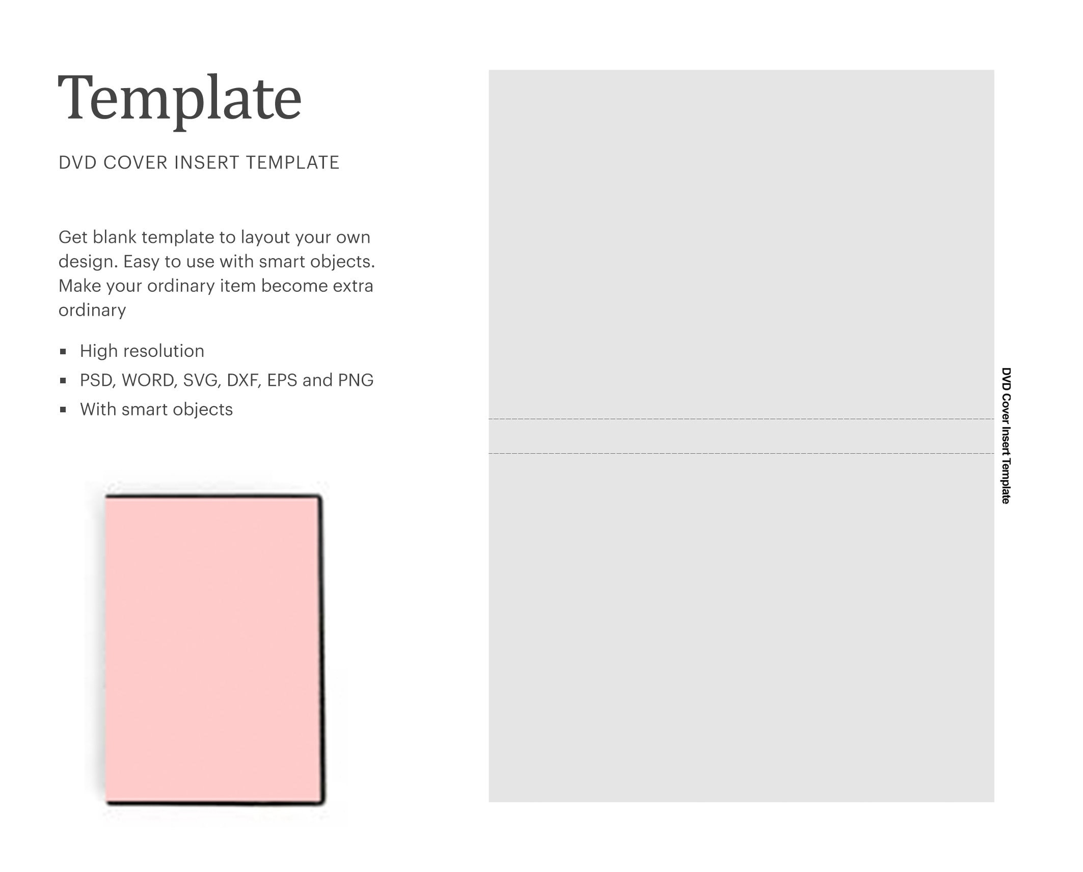 DVD Cover Insert Template DVD Cover Blank Label Template Blank Label Template Cricut Silhouette Silhouette Studio Paper Size Letter Etsy