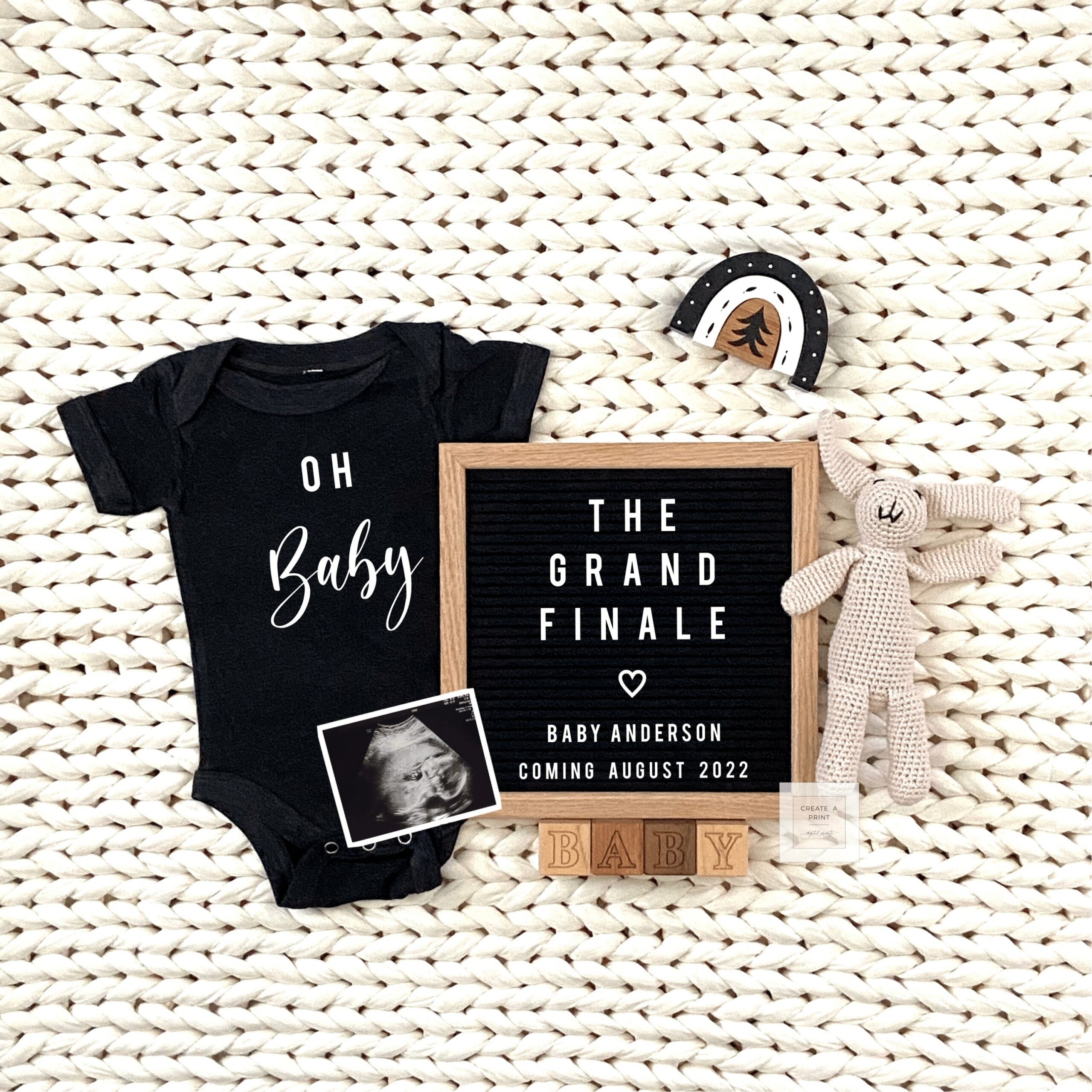 Editable Pregnancy Announcement Digital Template The Grand Finale Letter Board Template For Social Media Gender Neutral Baby Reveal 1275 Etsy New Zealand