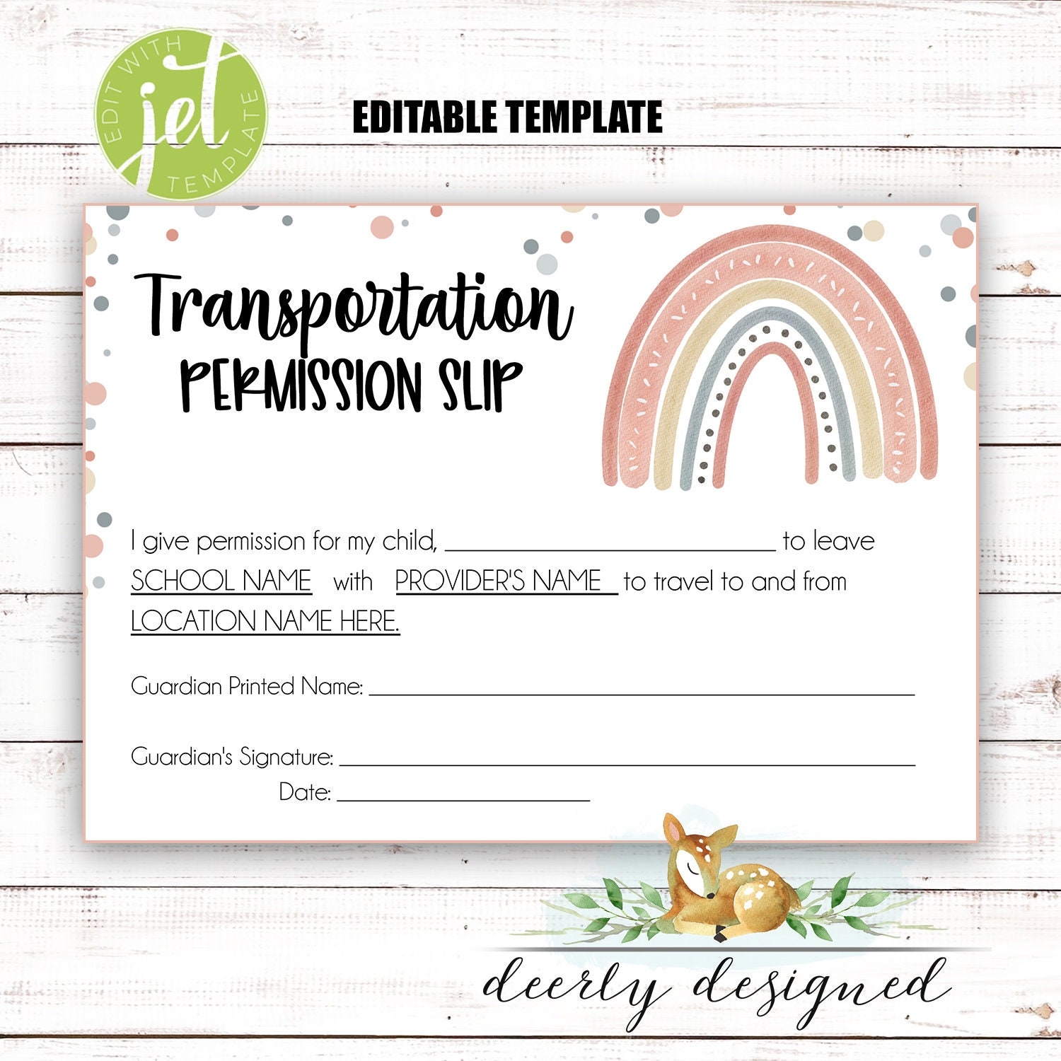 permission slip template