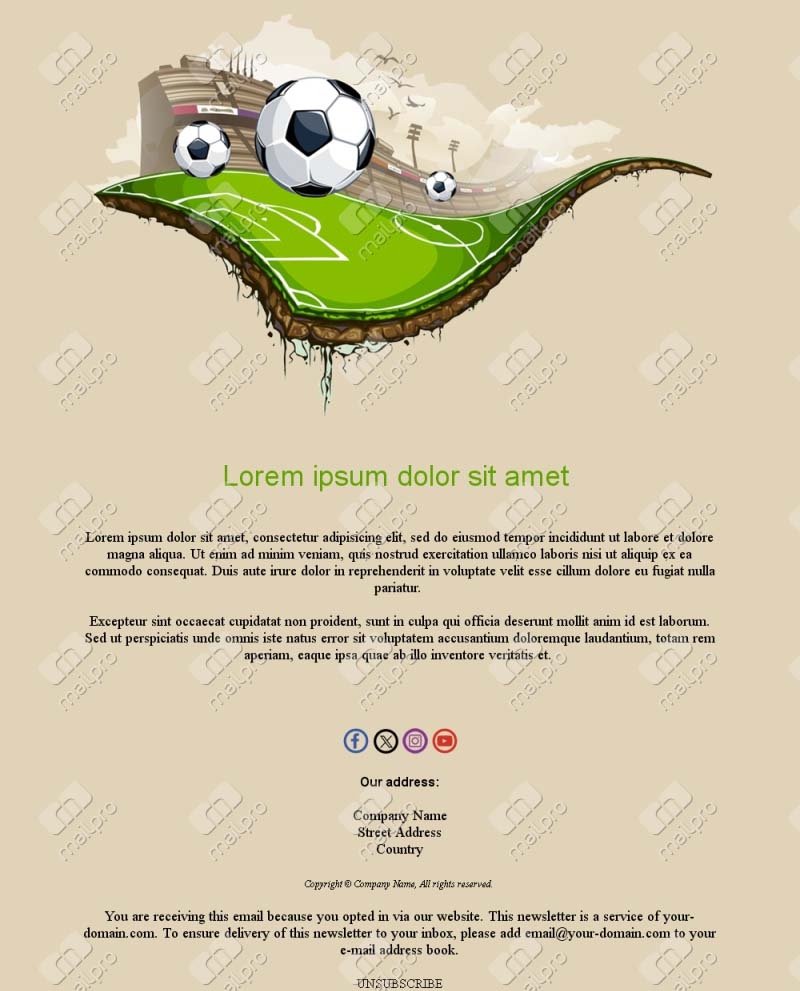 Email Templates For Soccer Teams Mailpro 