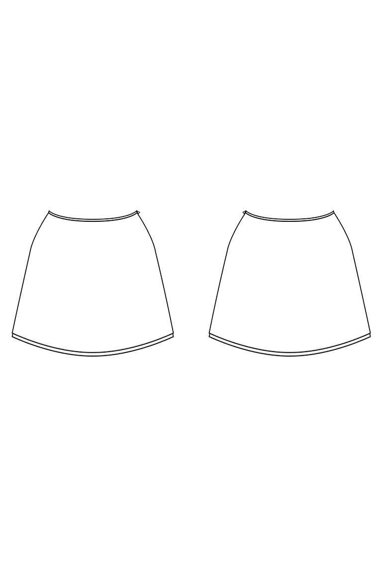Everly Bias Mini Skirt PDF Sewing Pattern Instant Download 