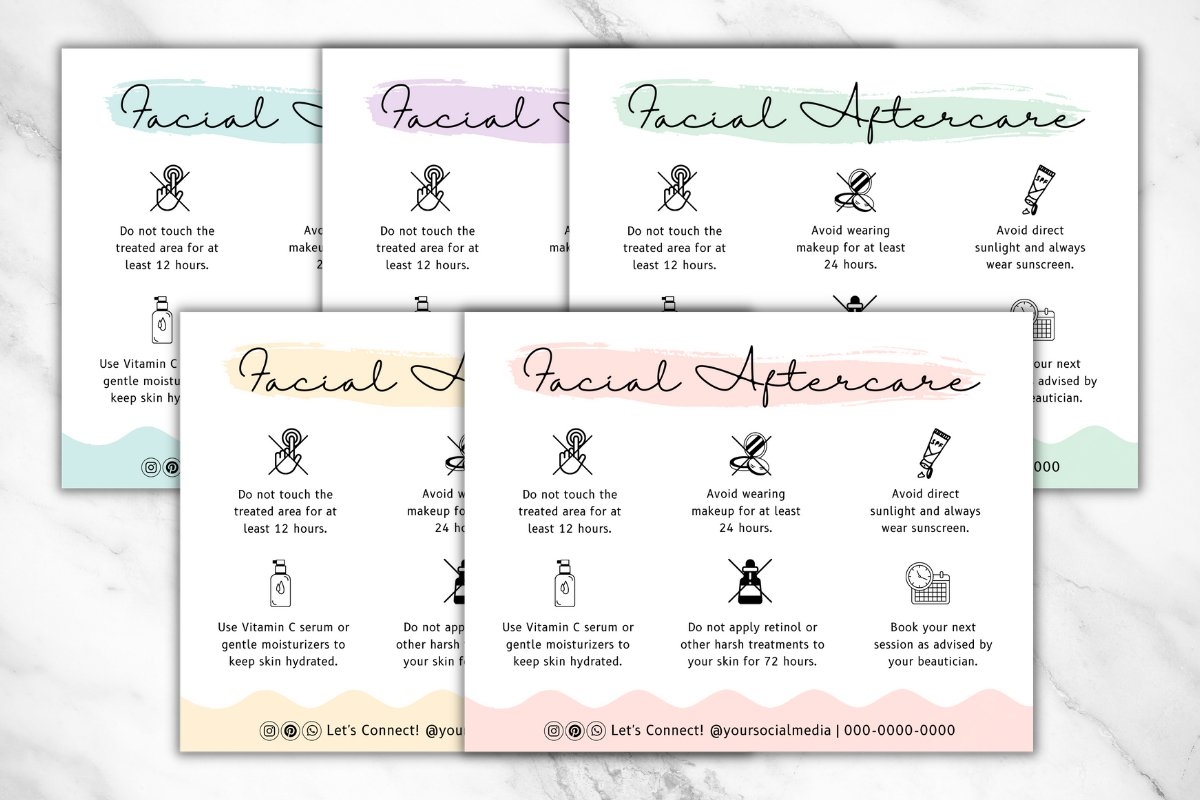 Facial Treatment Business Form Template Bundle 5 Colors Facial Treatment Business Form Template Bundle 5 Colors