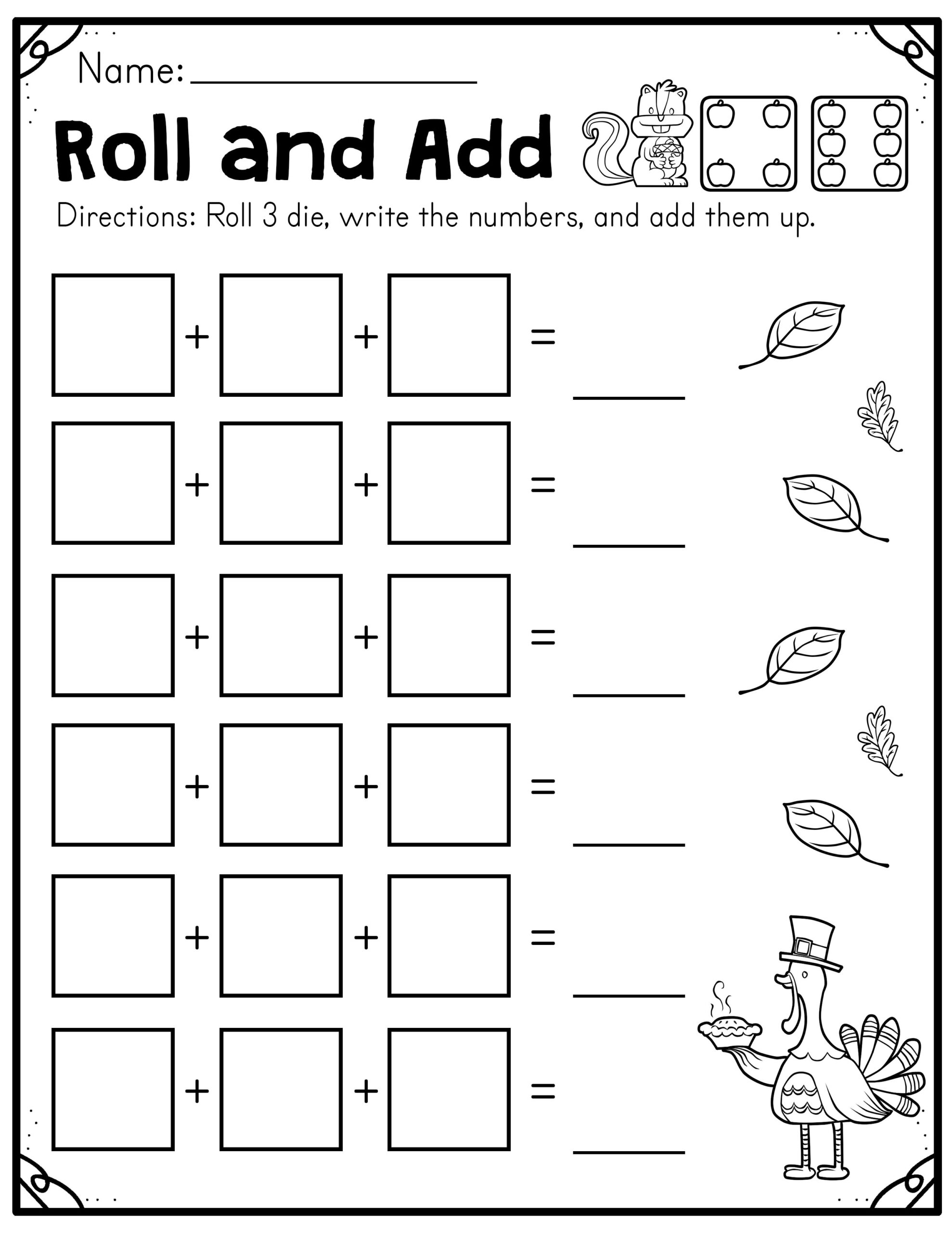 math sheets for first graders