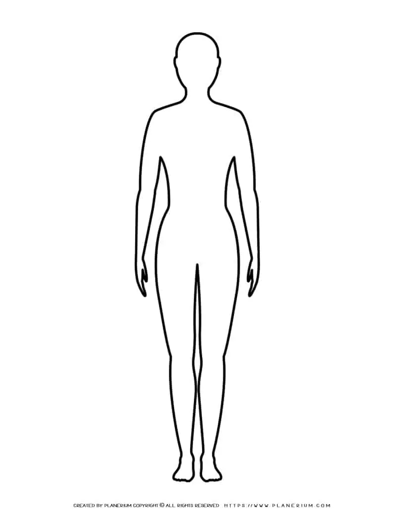 Female Body Outline Template For Teaching Design Female Body Outline Template For Teaching Design