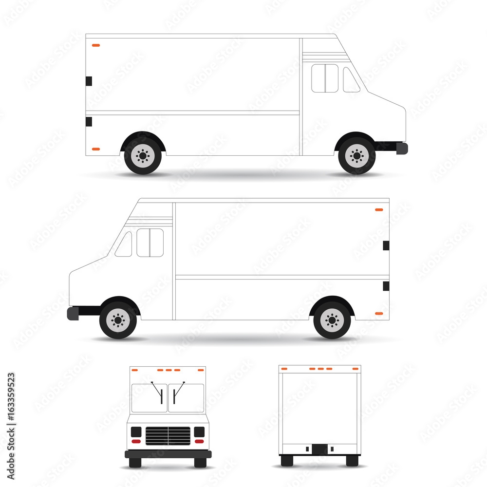 Food Truck Vector Template Outline Stroke Isolated On White Background Can Be Used For Corporate Identity And Branding Design Stock Vector Adobe Stock Food Truck Vector Template Outline Stroke Isolated On White Background Can Be Used For Corporate Identity And Branding Design Stock Vector Adobe Stock