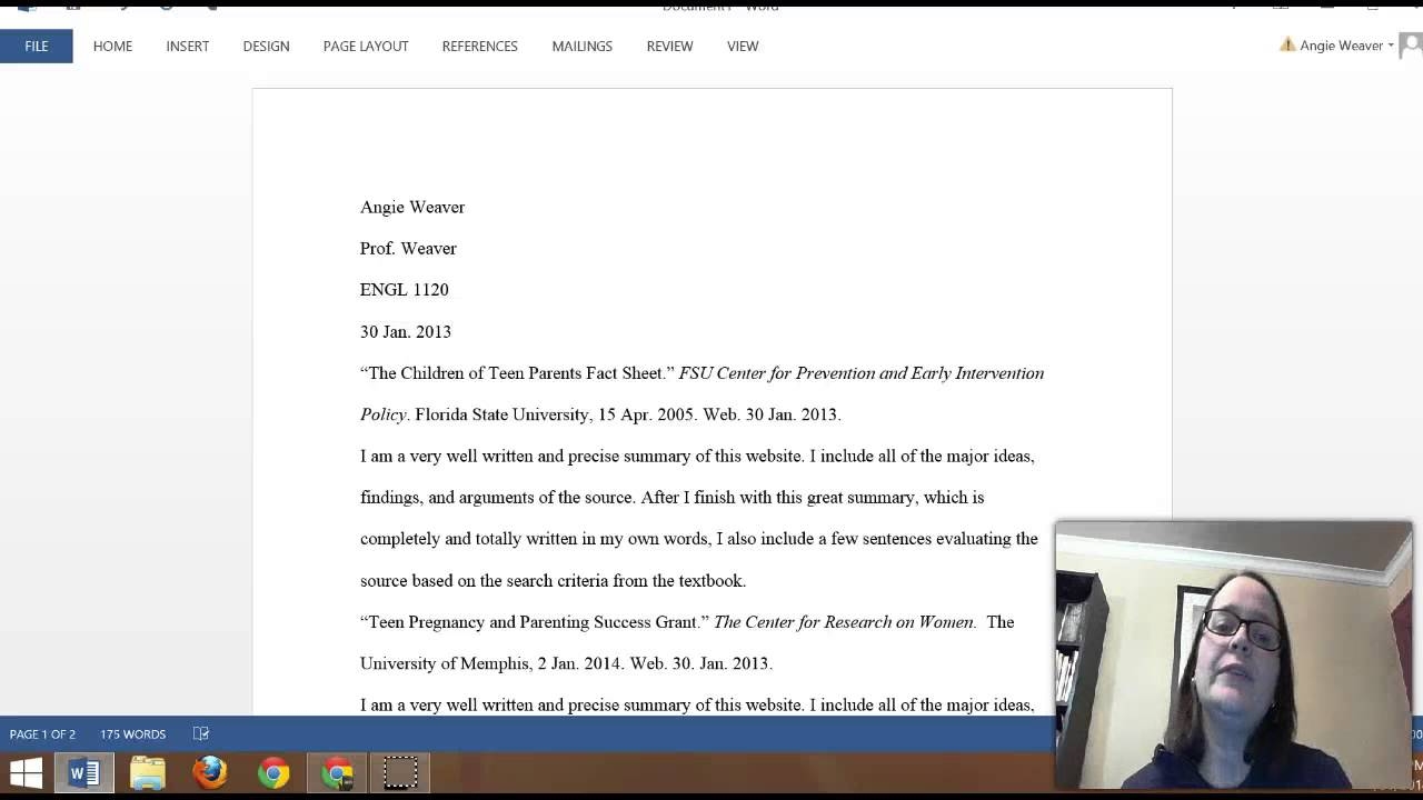 mla format annotated bibliography template