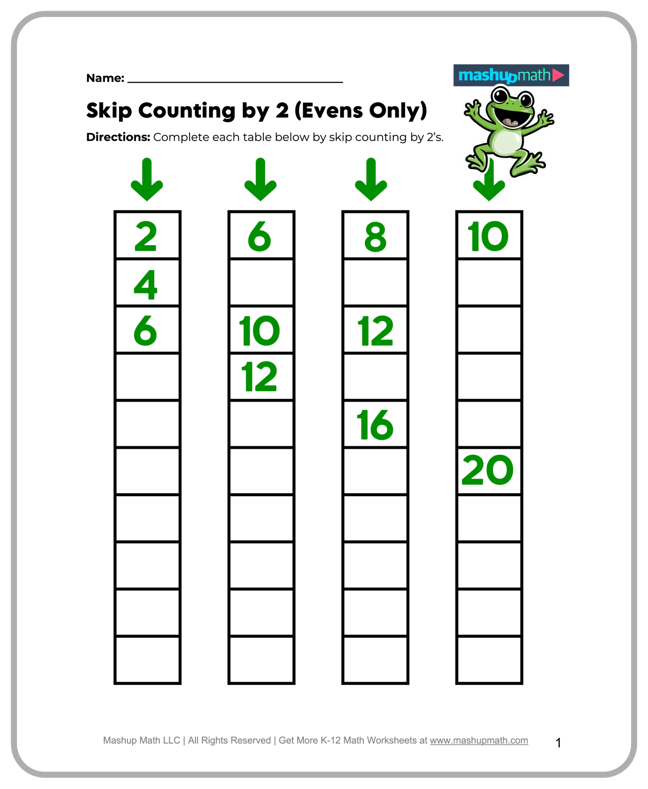 math sheets for 2nd grade
