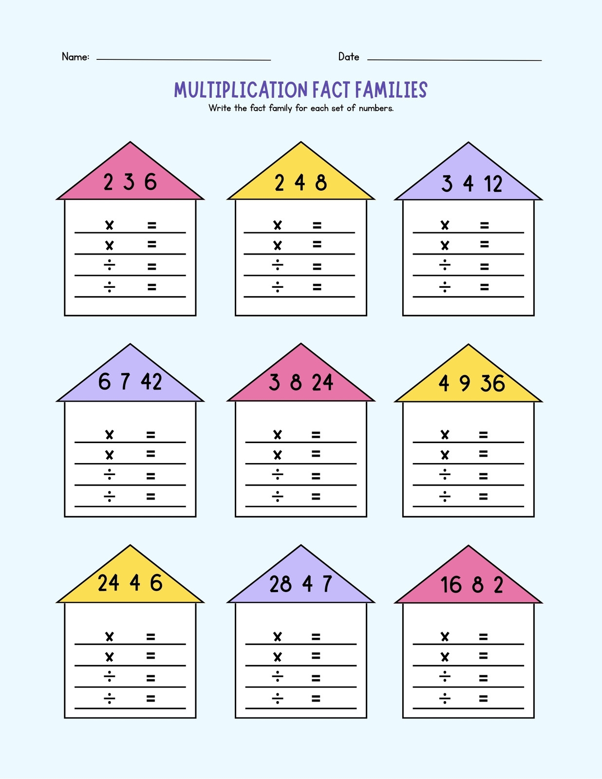 Free 3rd Grade Math Worksheets To Customize Canva