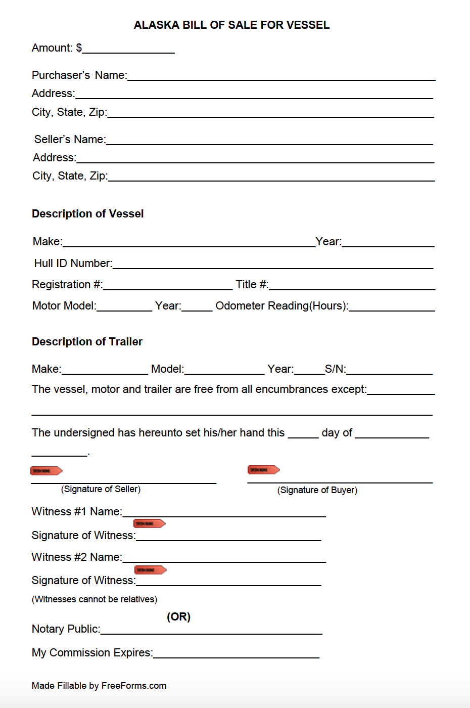 Free Alaska Boat Vessel Bill Of Sale Form PDF Free Alaska Boat Vessel Bill Of Sale Form PDF