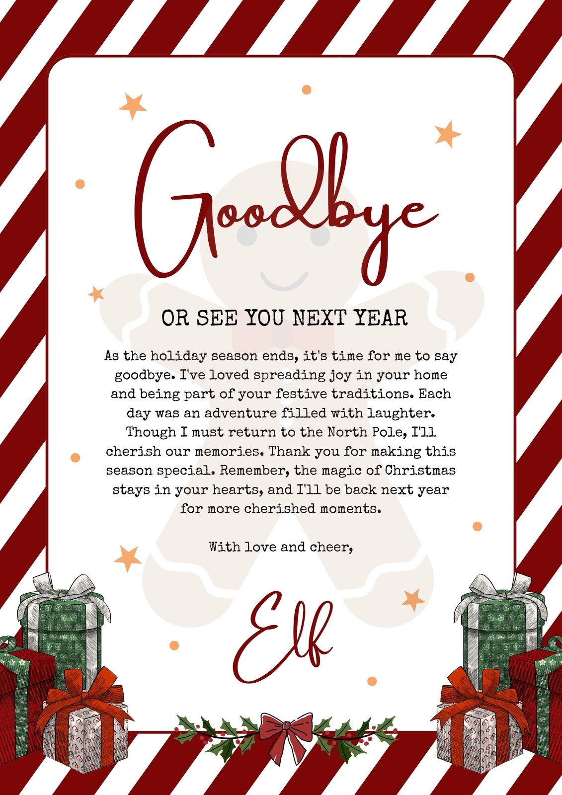 Free And Customizable Elf Templates