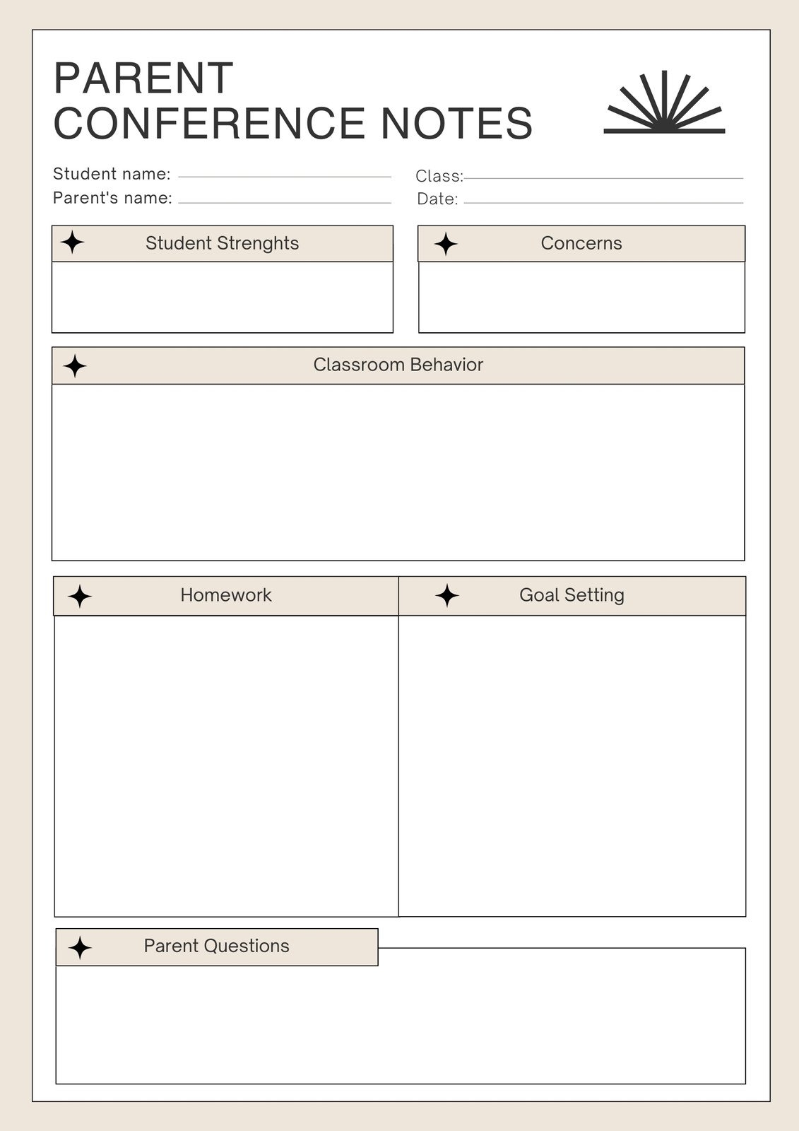 Free And Customizable Parent Teacher Conference Templates Free And Customizable Parent Teacher Conference Templates