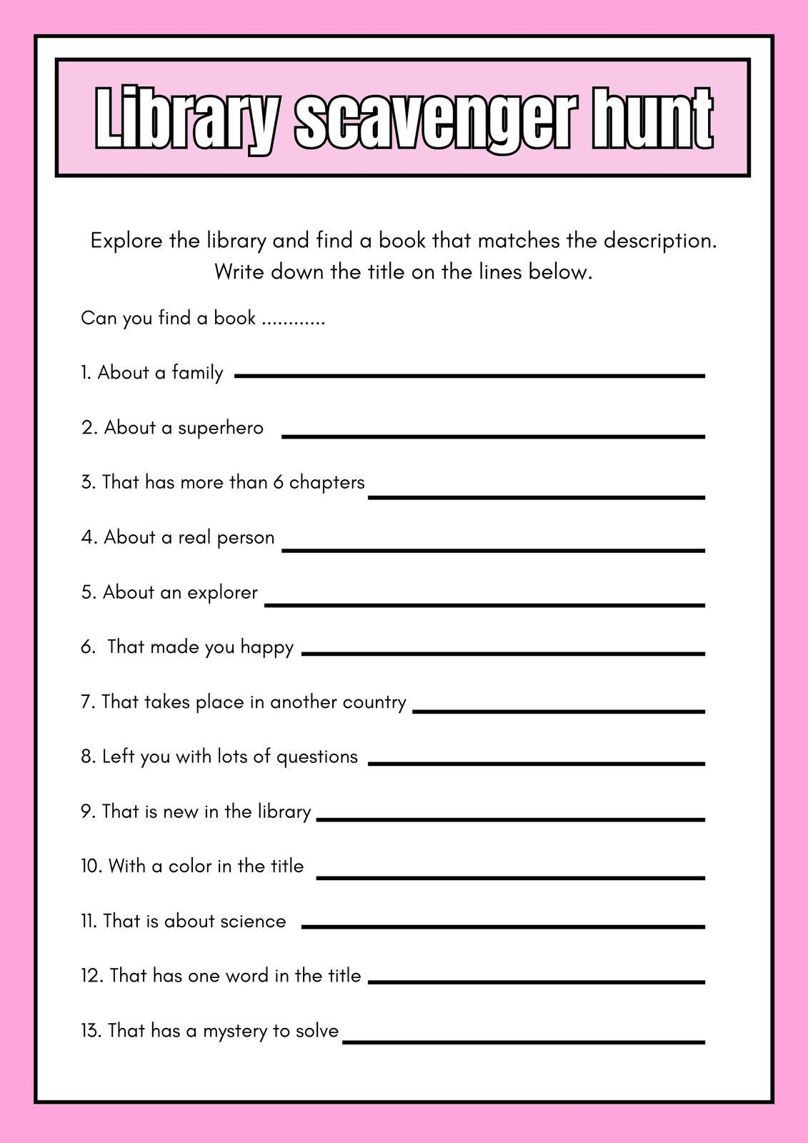 Free And Customizable Scavenger Hunt Templates Free And Customizable Scavenger Hunt Templates