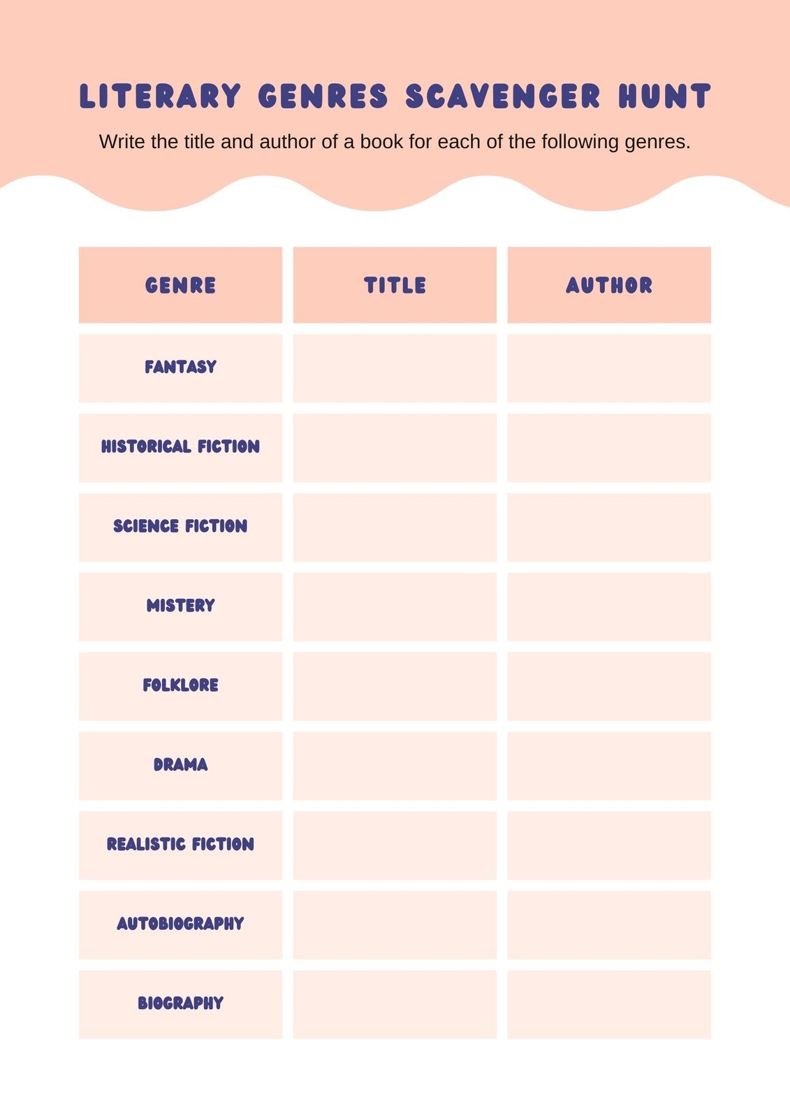 scavenger hunt template scavenger hunt template