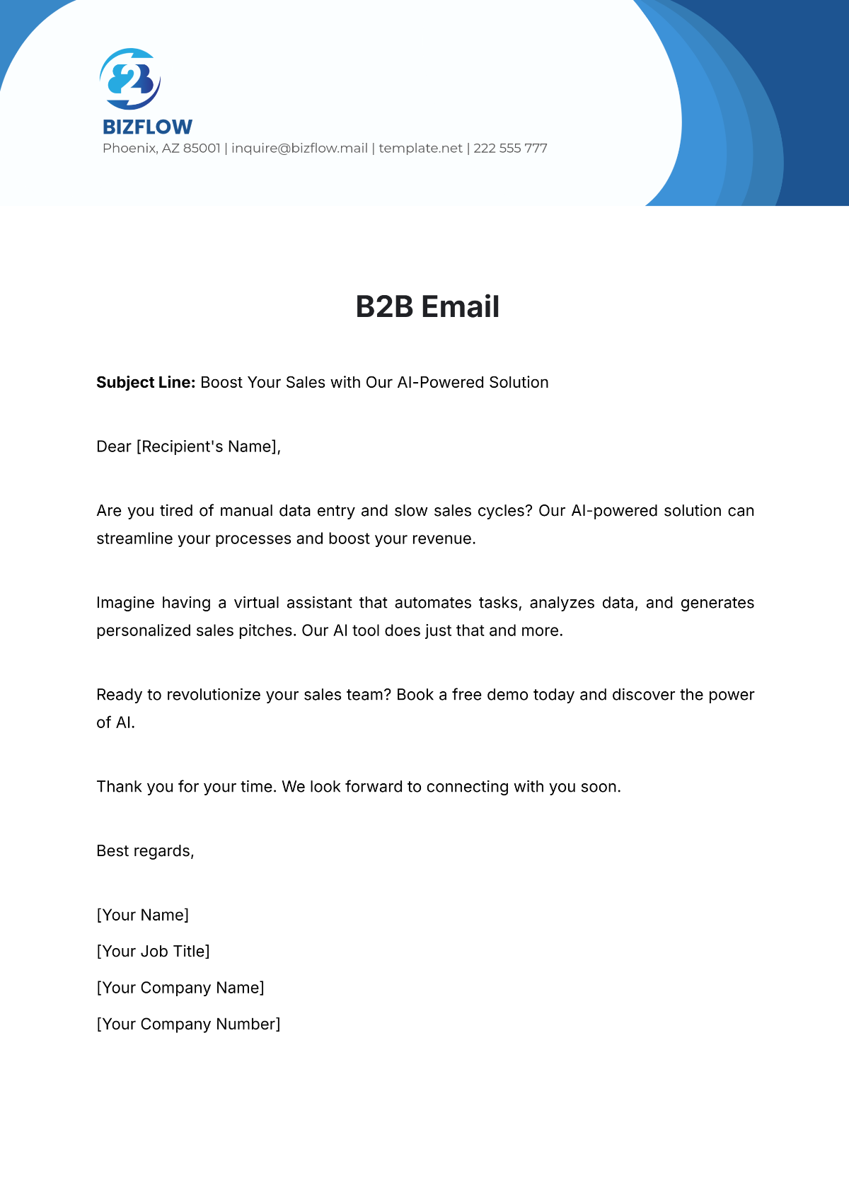 b2b lead generation email templates