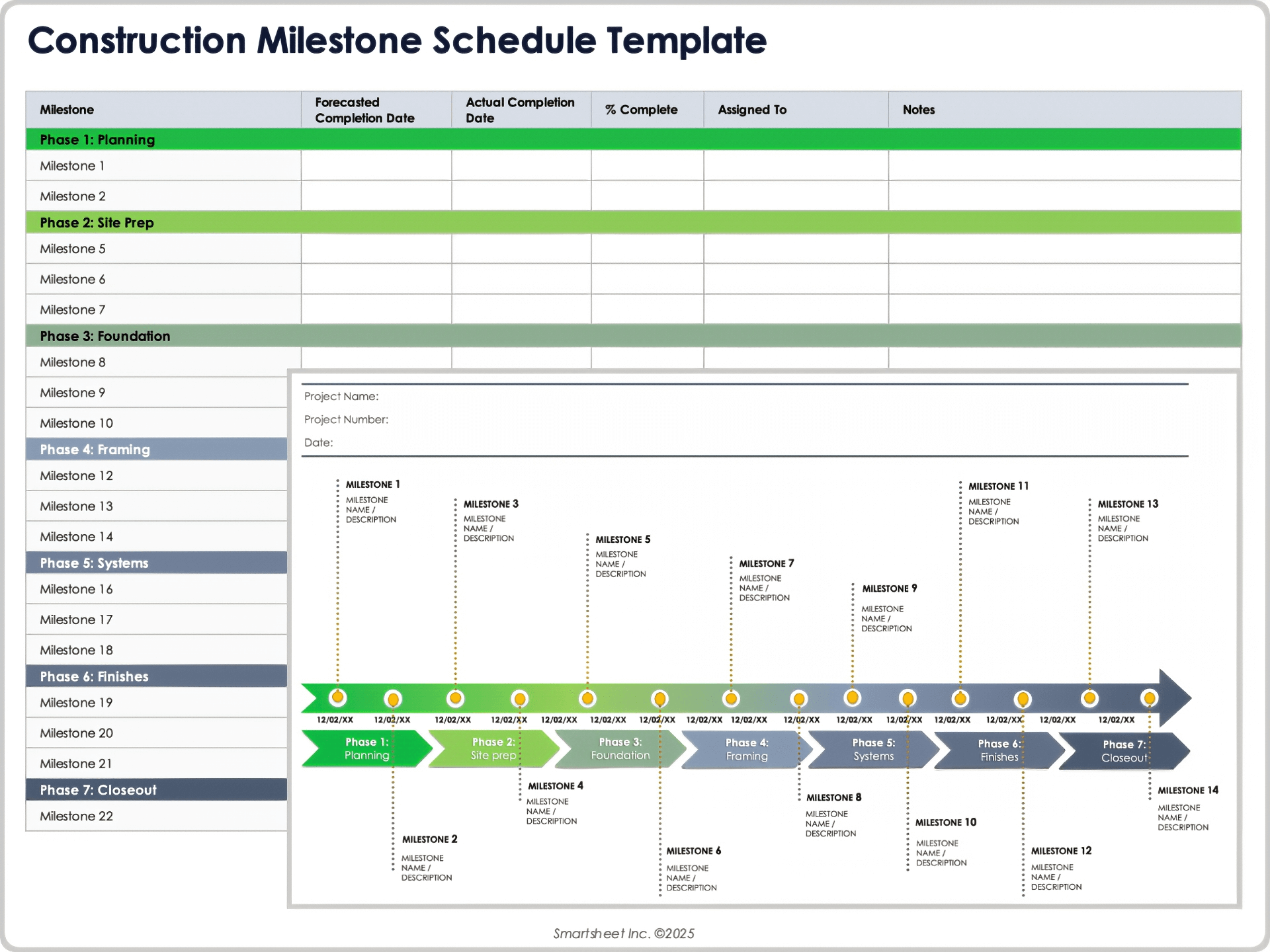 Free Construction Schedule Templates