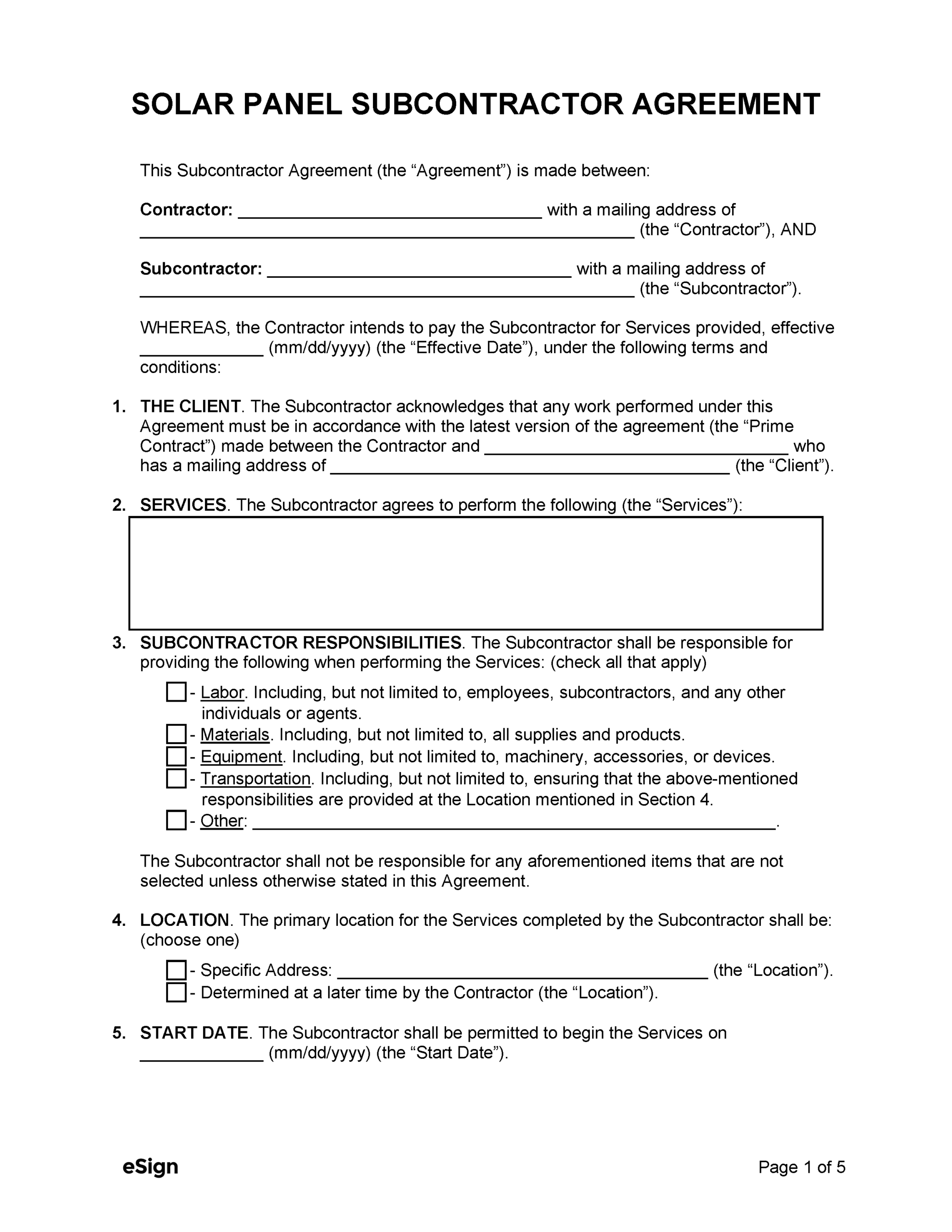 Free Construction Subcontractor Agreement Template PDF Word Free Construction Subcontractor Agreement Template PDF Word