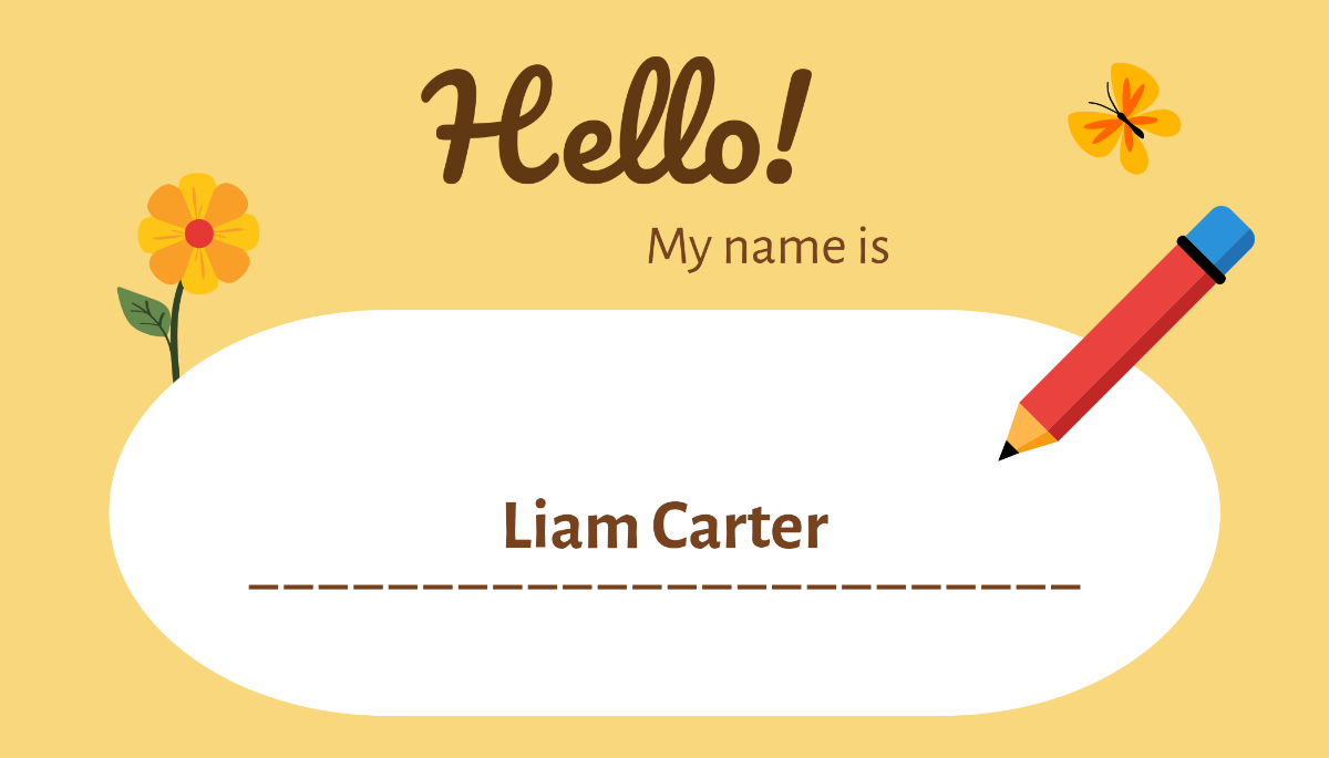 Free Custom Name Label Template To Edit Online