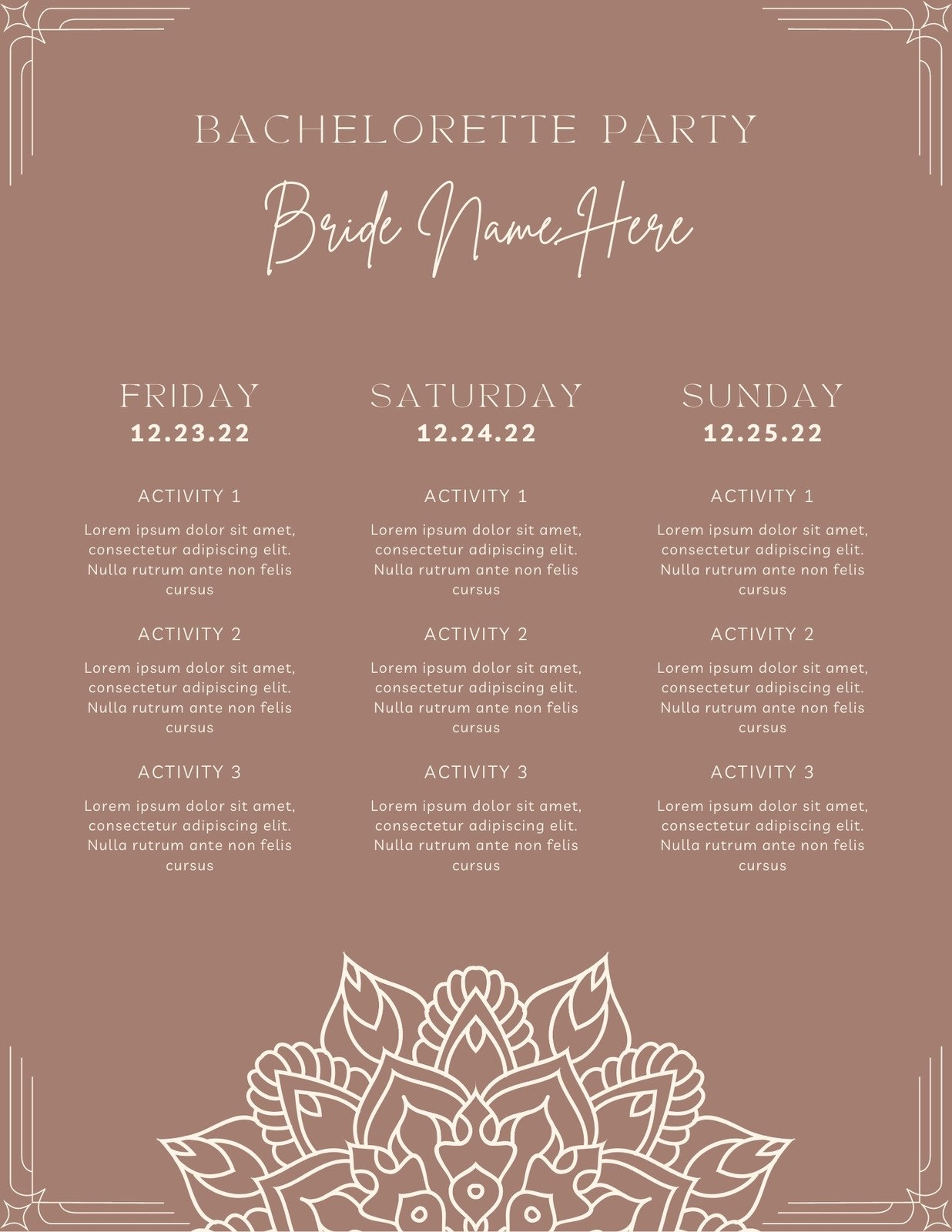 Free Custom Printable Wedding Timeline Planner Templates Canva