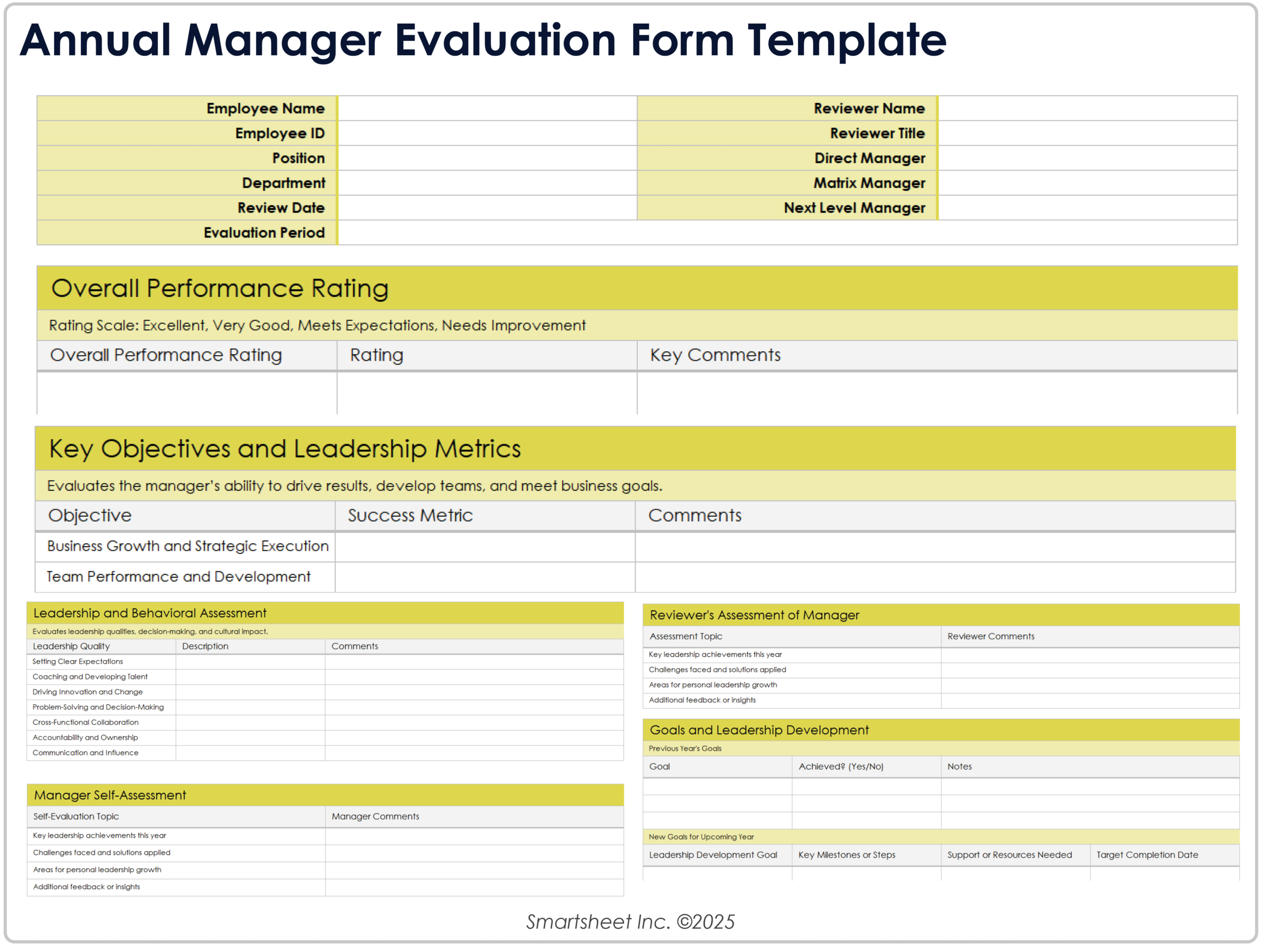 Free Employee Performance Review Templates
