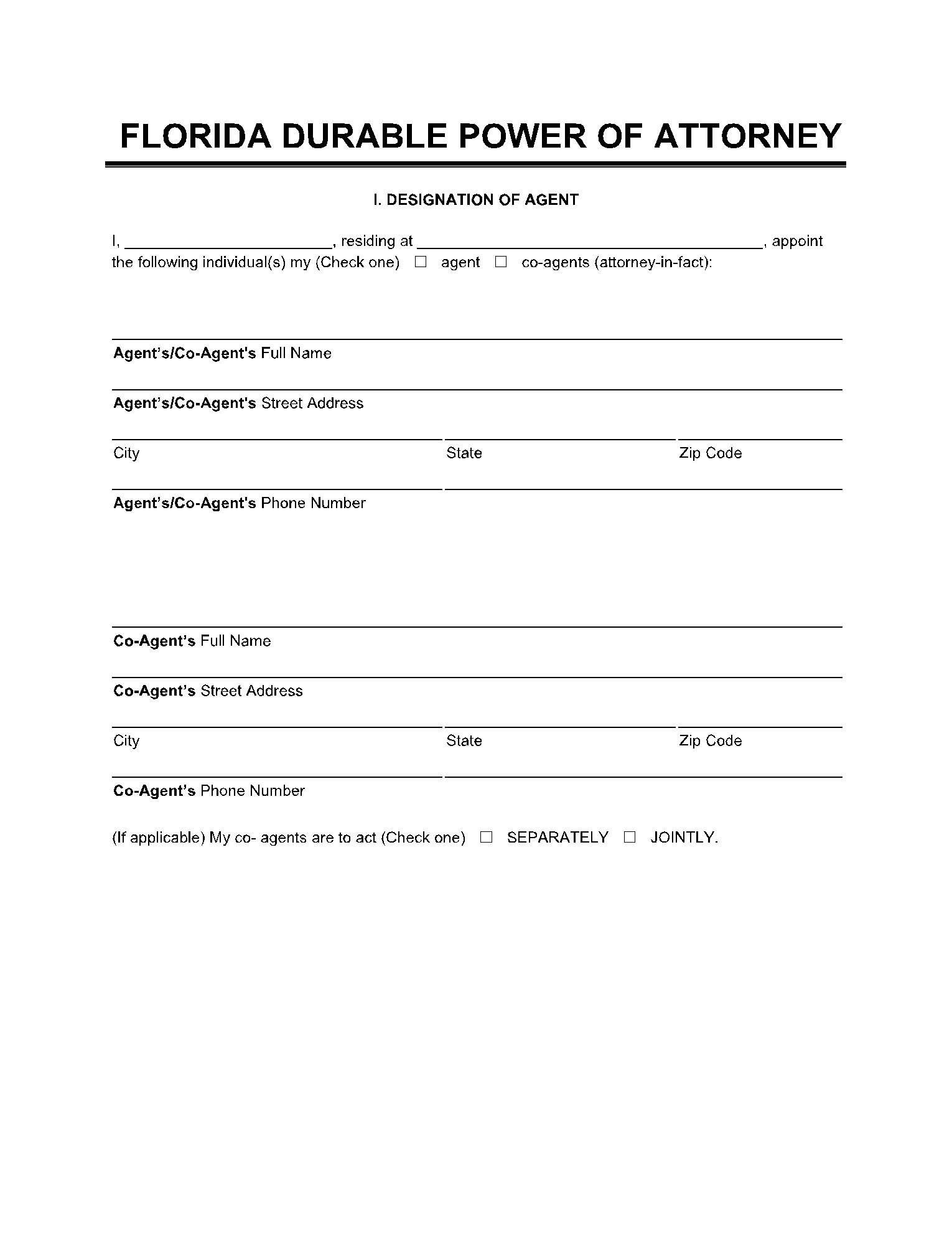 Free Florida Durable Power Of Attorney Form PDF CocoSign Free Florida Durable Power Of Attorney Form PDF CocoSign