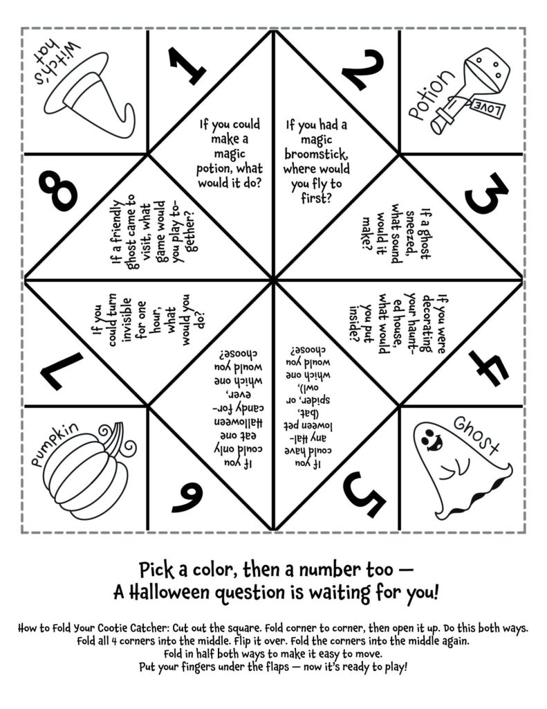 cootie catcher template cootie catcher template