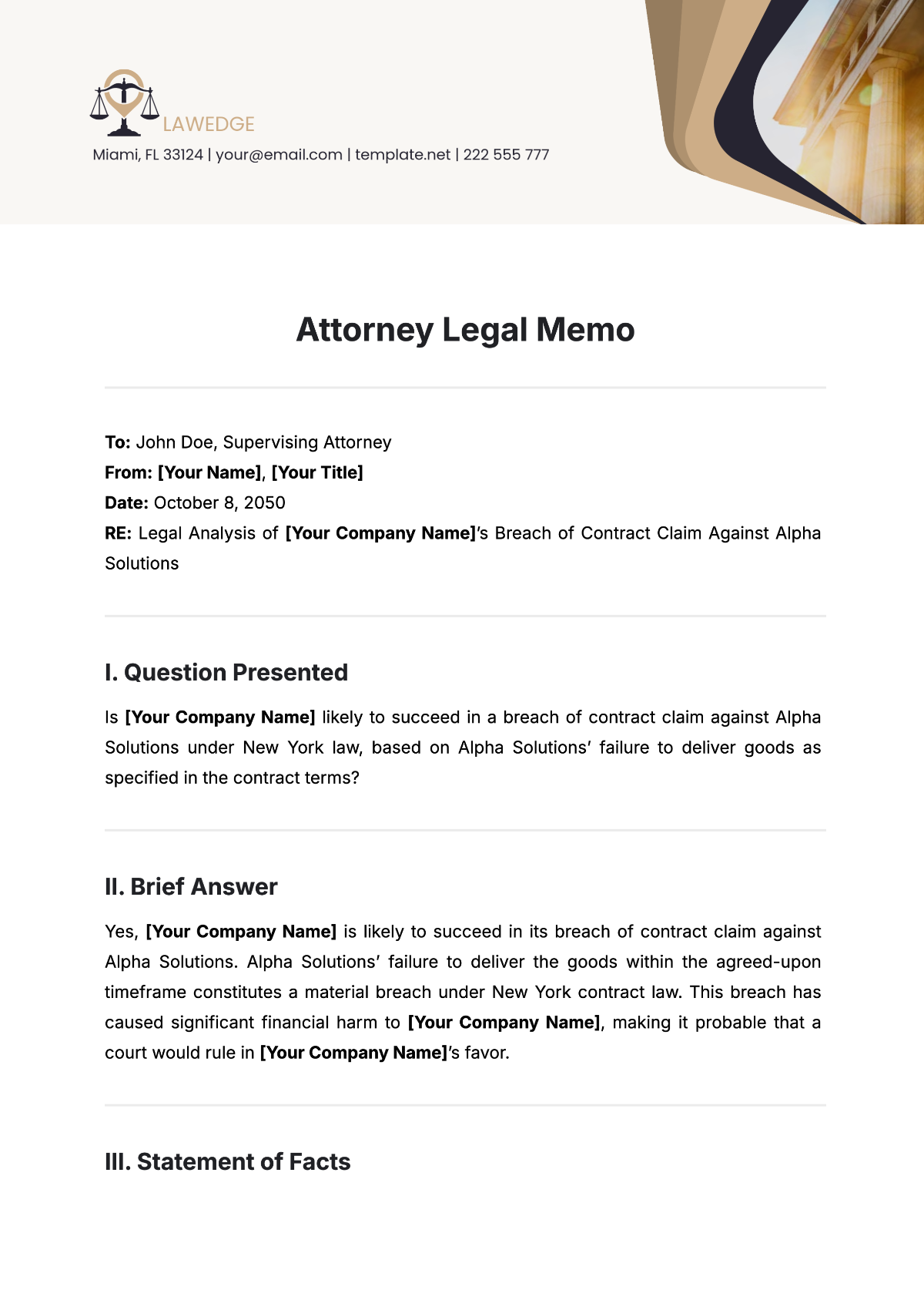 memorandum of law template memorandum of law template