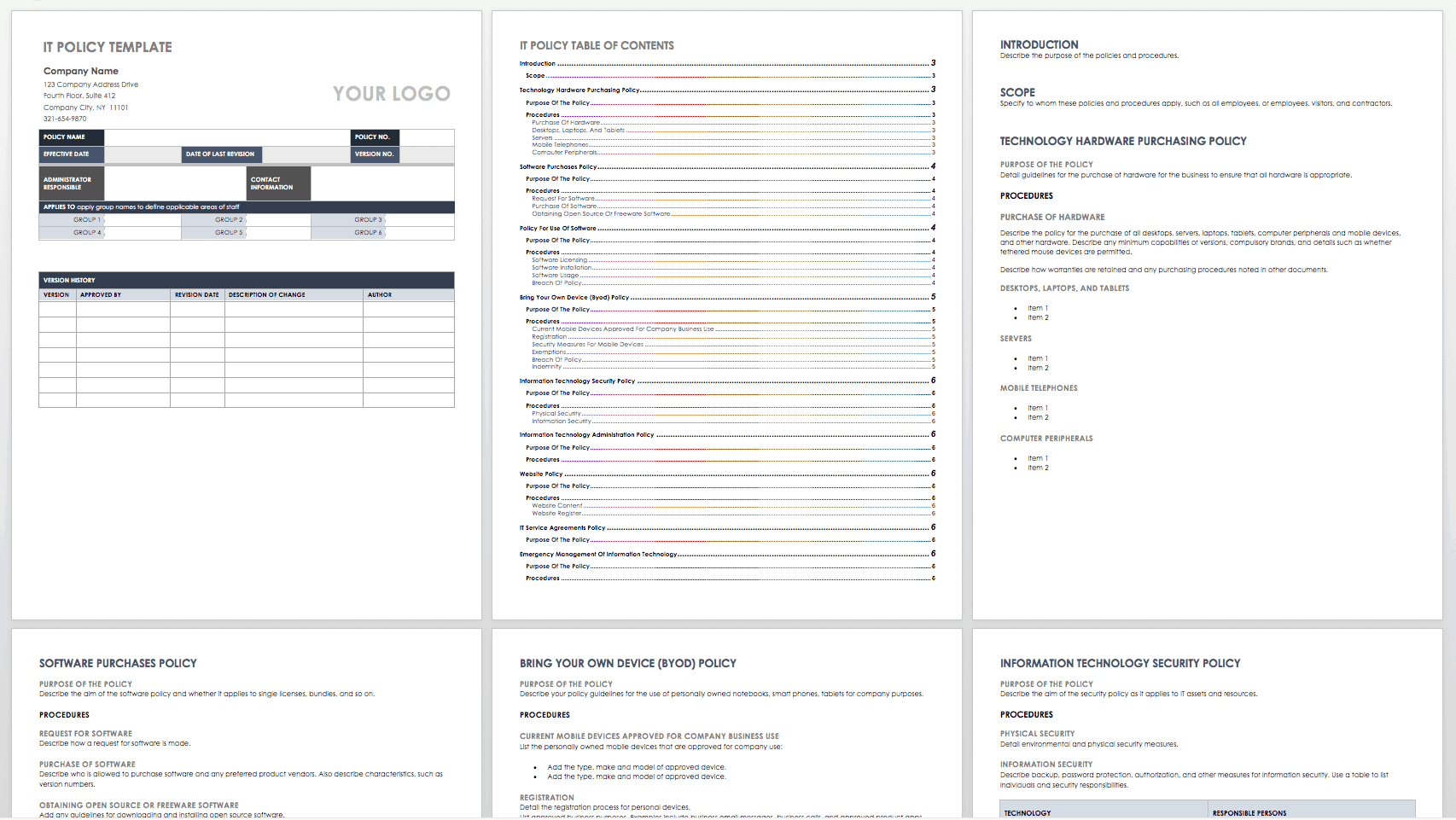 Free Policy And Procedure Templates Smartsheet Free Policy And Procedure Templates Smartsheet