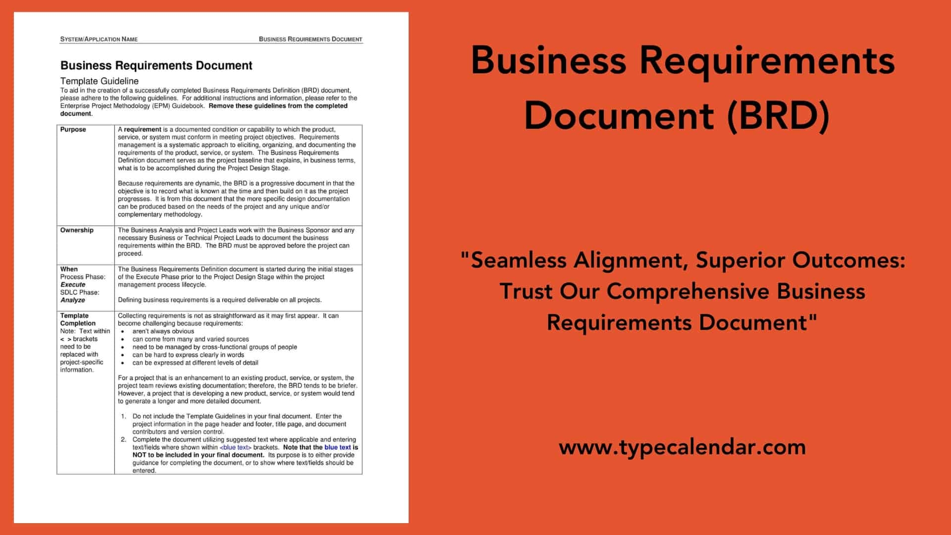 business requirements document template