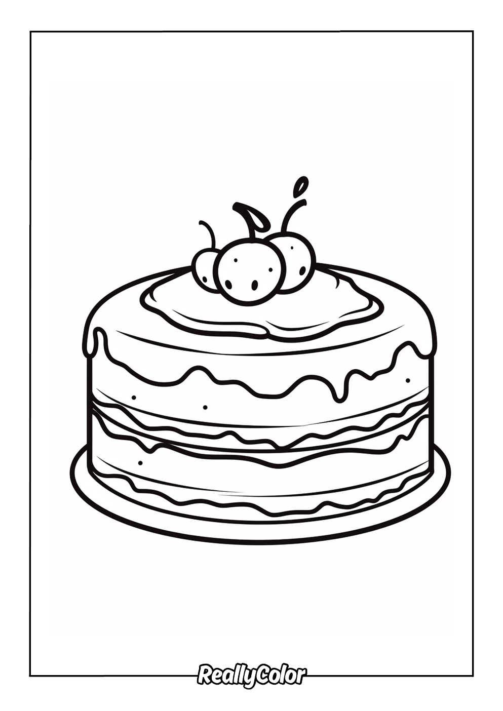 Free Printable Cake Coloring Pages