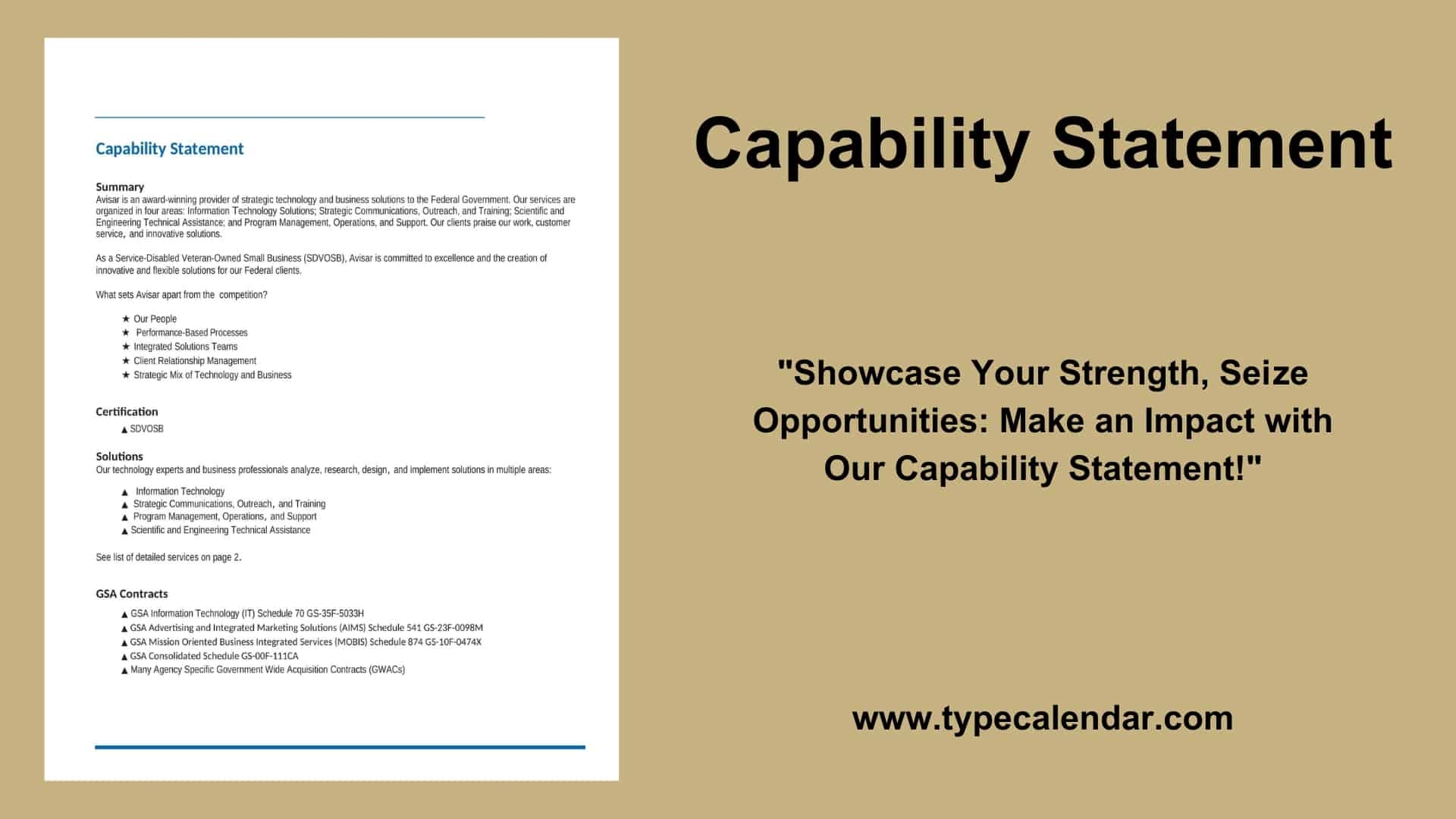 Free Printable Capability Statement Templates PDF Word Free Printable Capability Statement Templates PDF Word