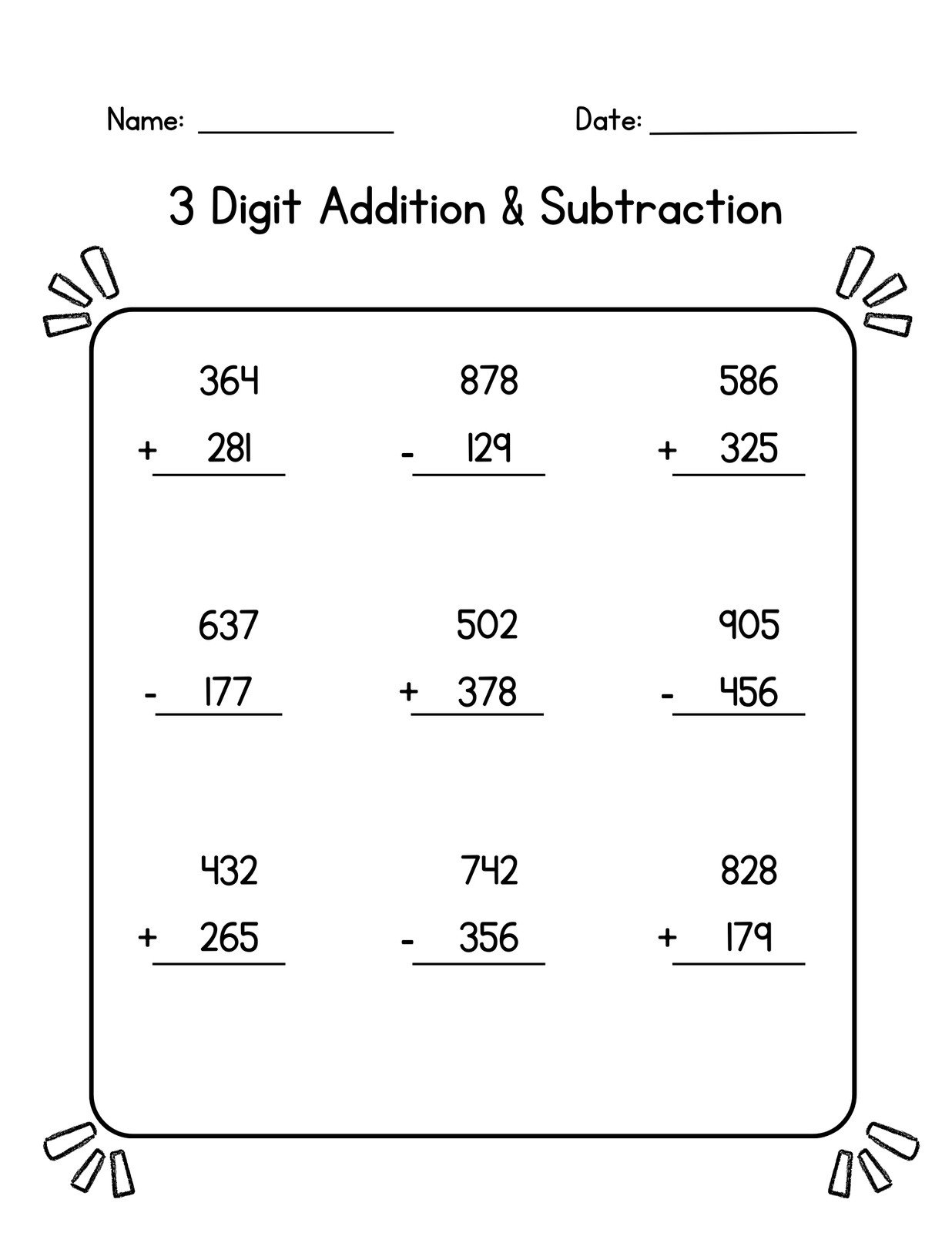 Free Printable Customizable Math Worksheets Canva Free Printable Customizable Math Worksheets Canva