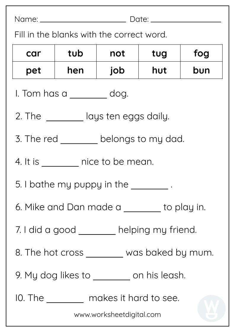 Free Printable Fill In The Blank Worksheet Download Free Printable Fill In The Blank Worksheet Png Images Free Worksheets On Clipart Library