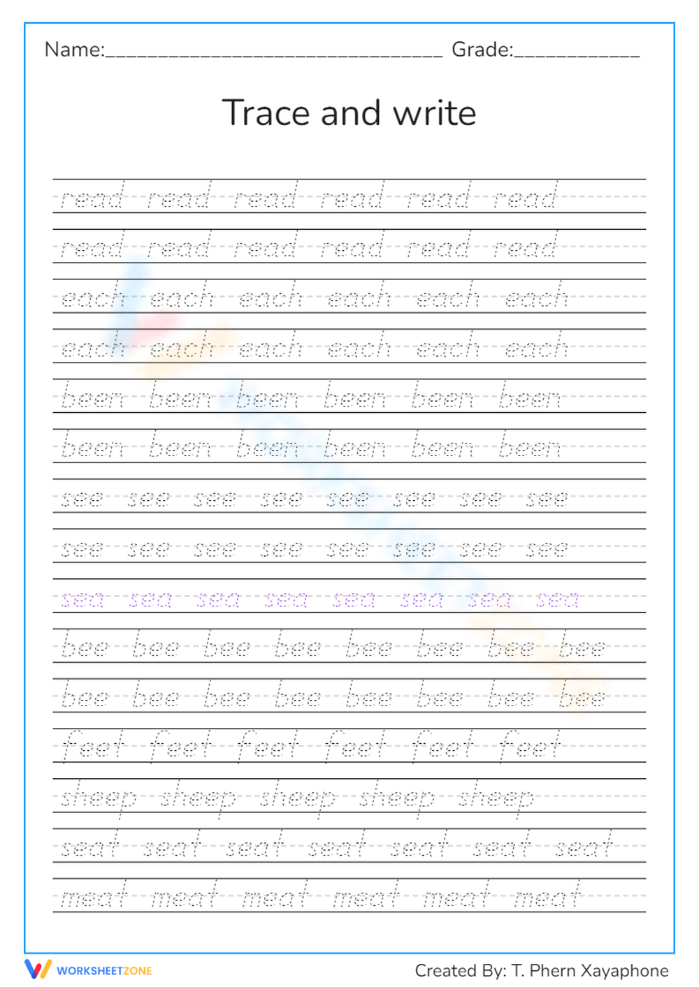 printable neat handwriting practice sheets