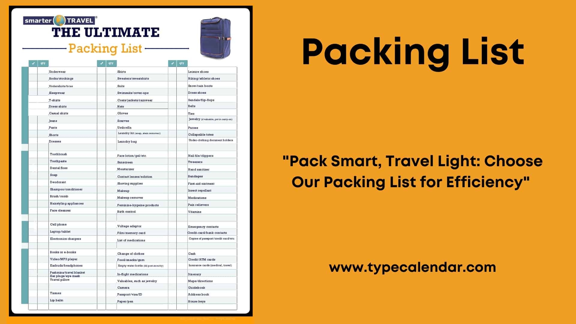 Free Printable Packing List Templates Excel Word PDF Editable Free Printable Packing List Templates Excel Word PDF Editable